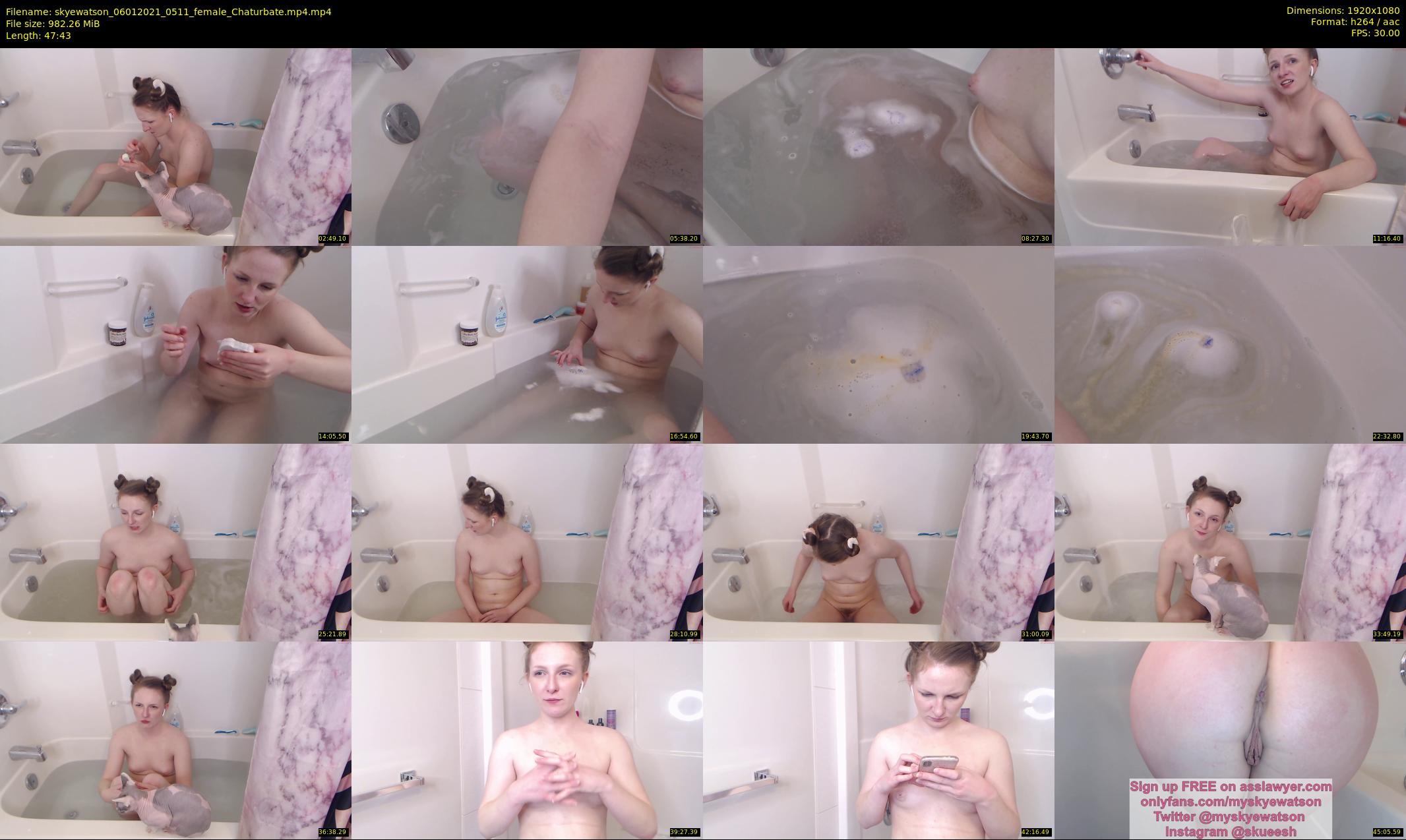 skyewatson — 48 minute Chaturbate female cam show recording, 1080p, Jan 6, 2021