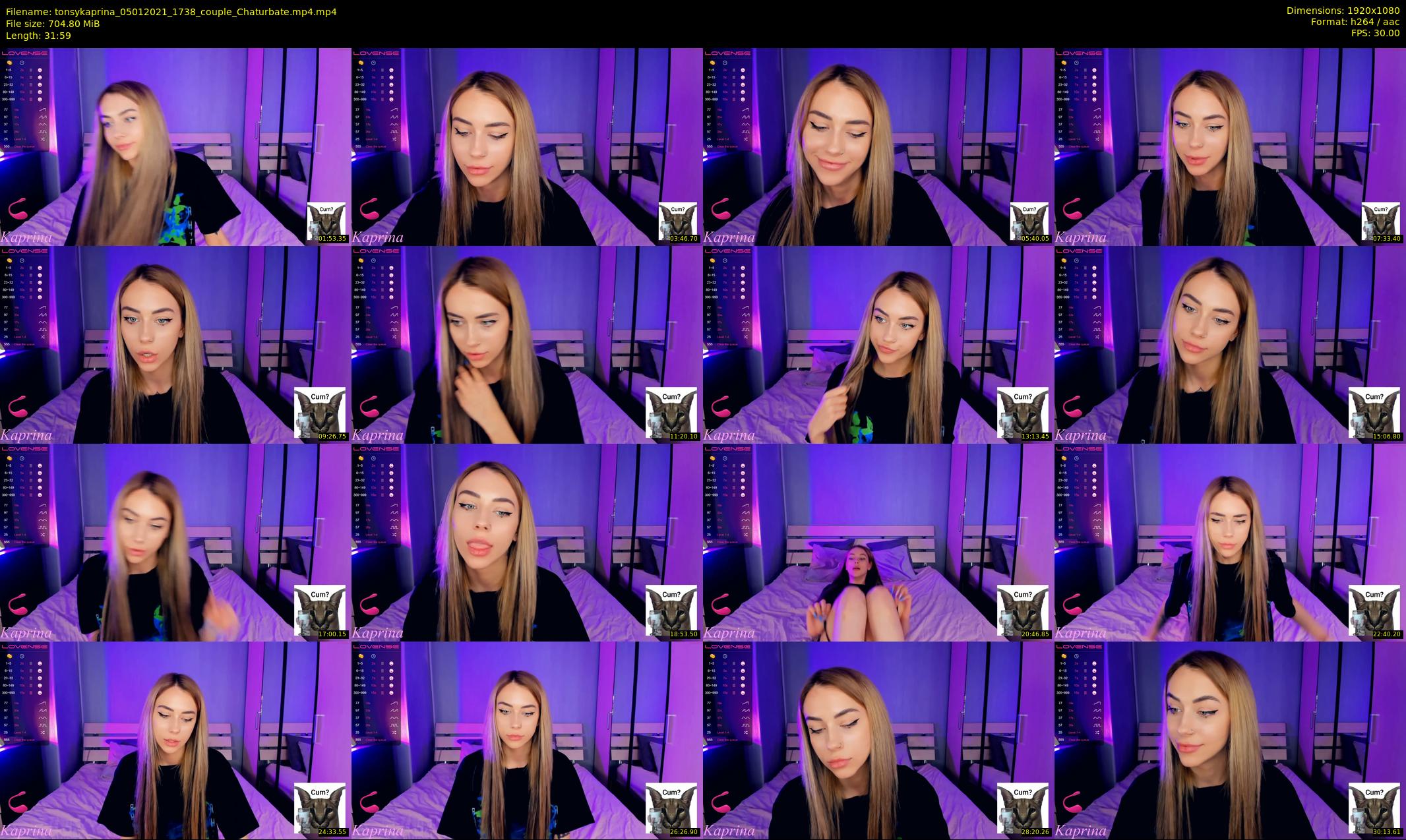 tonsykaprina — 32 minute Chaturbate couple cam show recording, 1080p, Jan 5, 2021