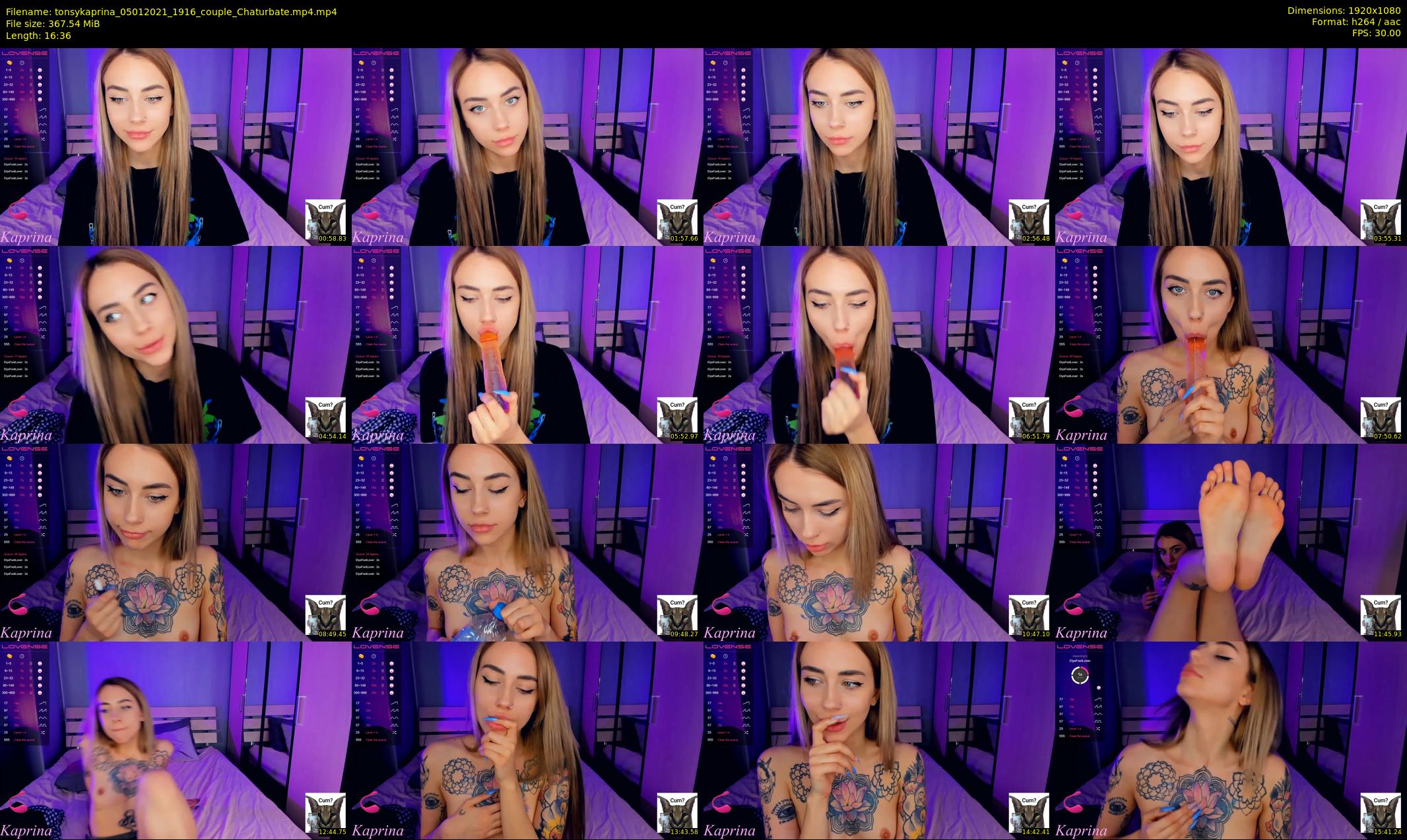 tonsykaprina — 17 minute Chaturbate couple cam show recording, 1080p, Jan 5, 2021