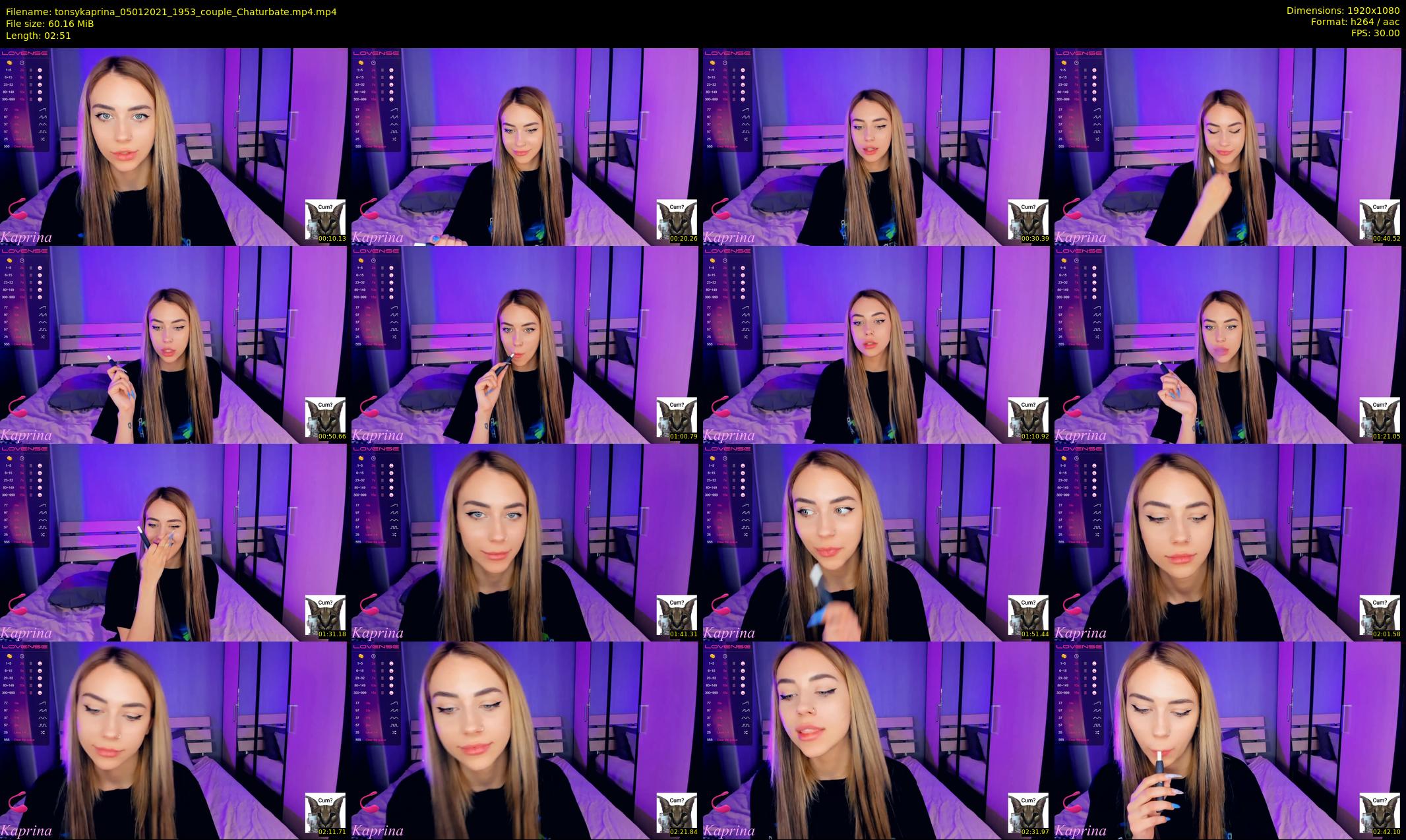tonsykaprina — 3 minute Chaturbate couple cam show recording, 1080p, Jan 5, 2021