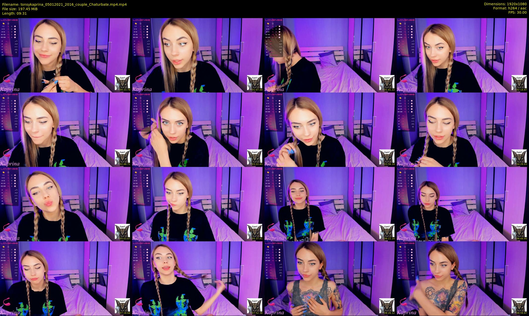tonsykaprina — 10 minute Chaturbate couple cam show recording, 1080p, Jan 5, 2021