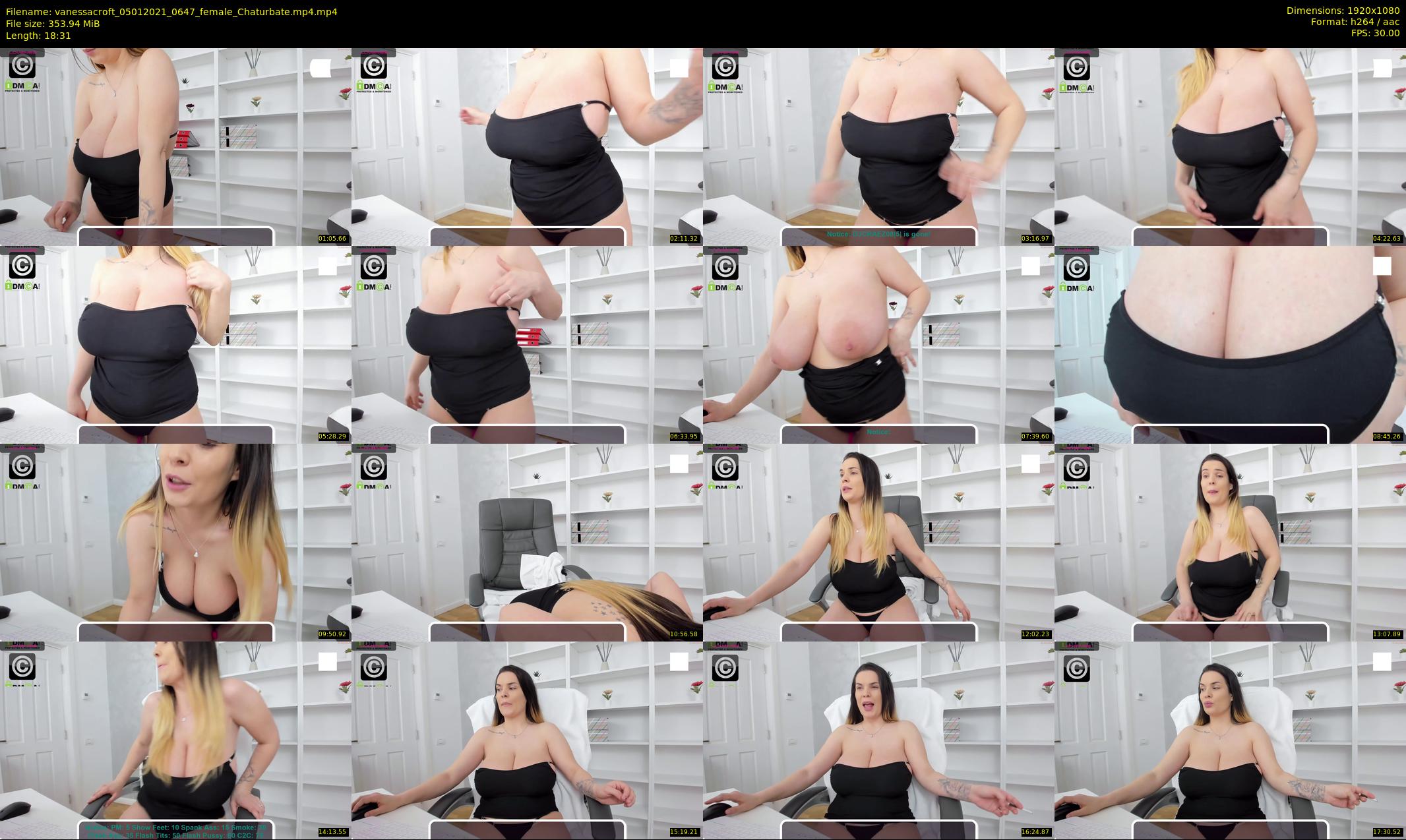 vanessacroft — 19 minute Chaturbate female cam show recording, 1080p, Jan 5, 2021