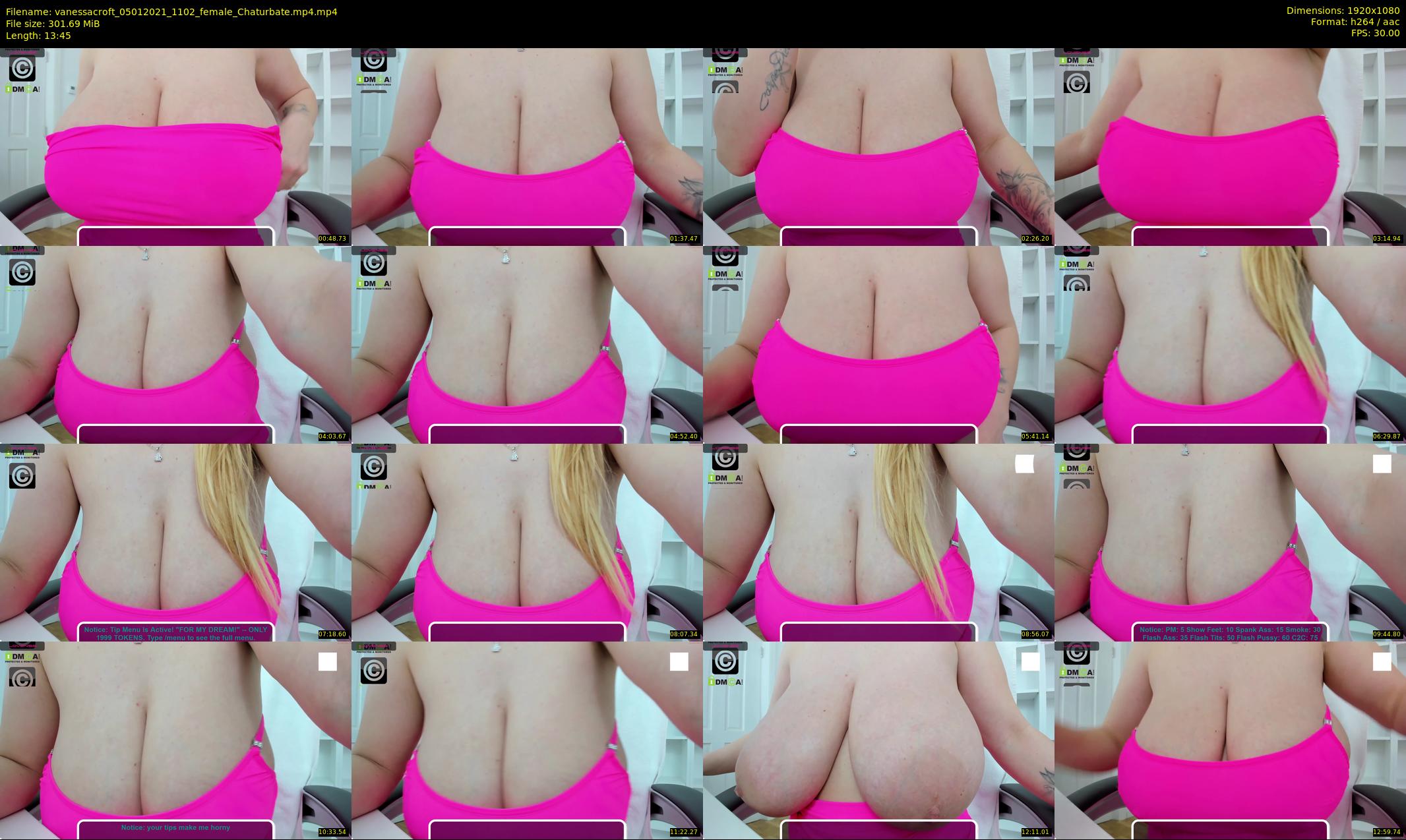 vanessacroft — 14 minute Chaturbate female cam show recording, 1080p, Jan 5, 2021