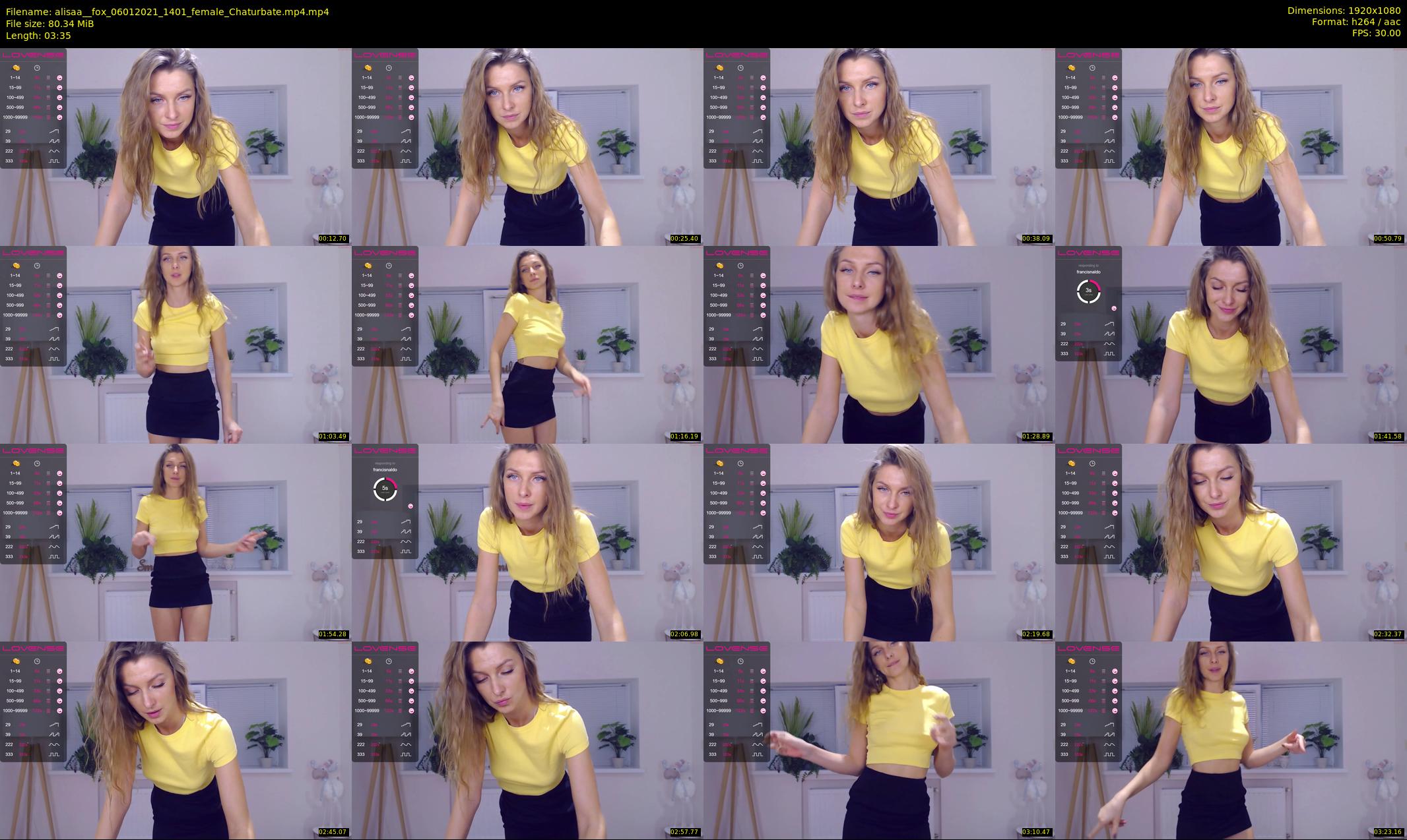 alisaa__fox — 4 minute Chaturbate female cam show recording, 1080p, Jan 6, 2021