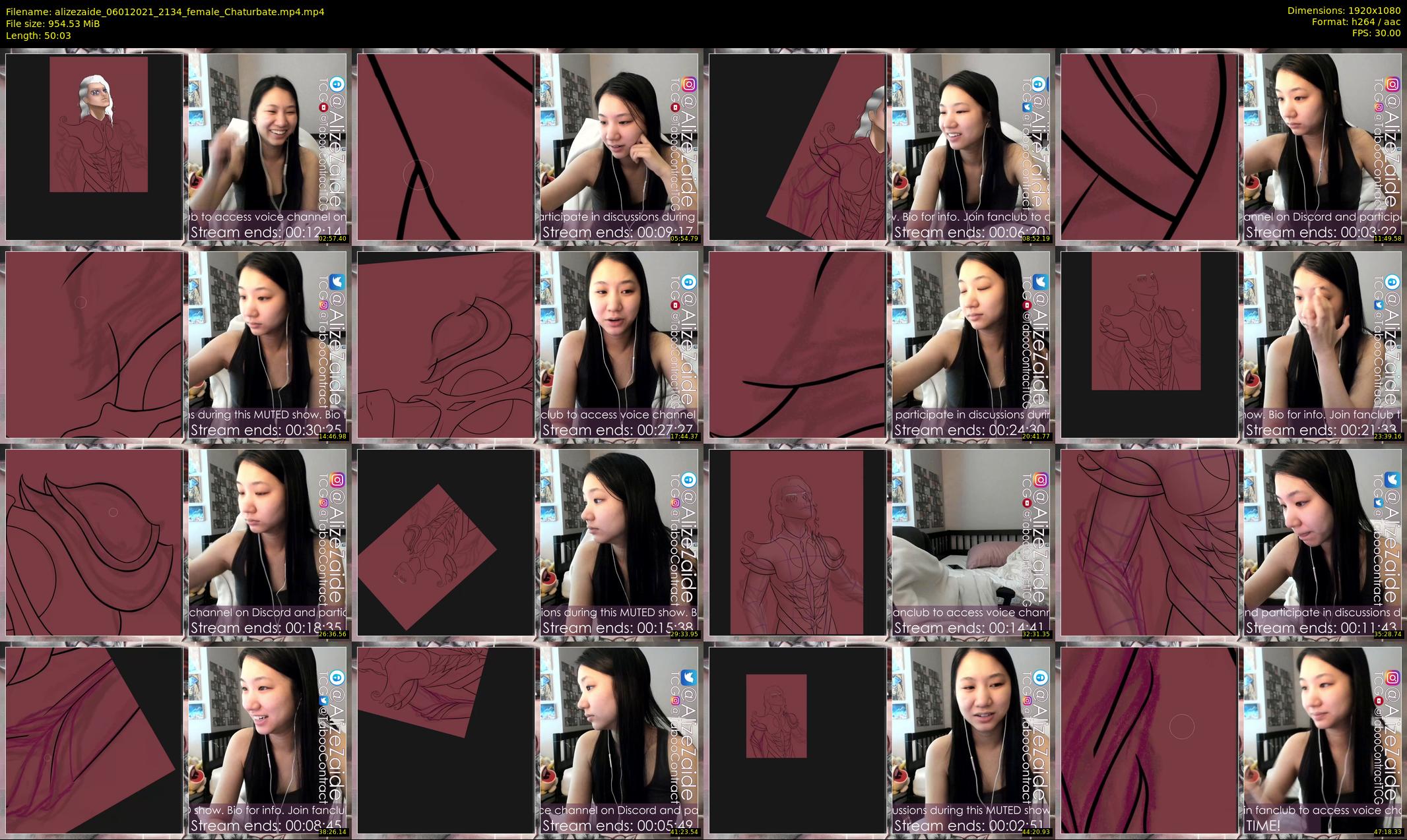 alizezaide — 51 minute Chaturbate female cam show recording, 1080p, Jan 6, 2021
