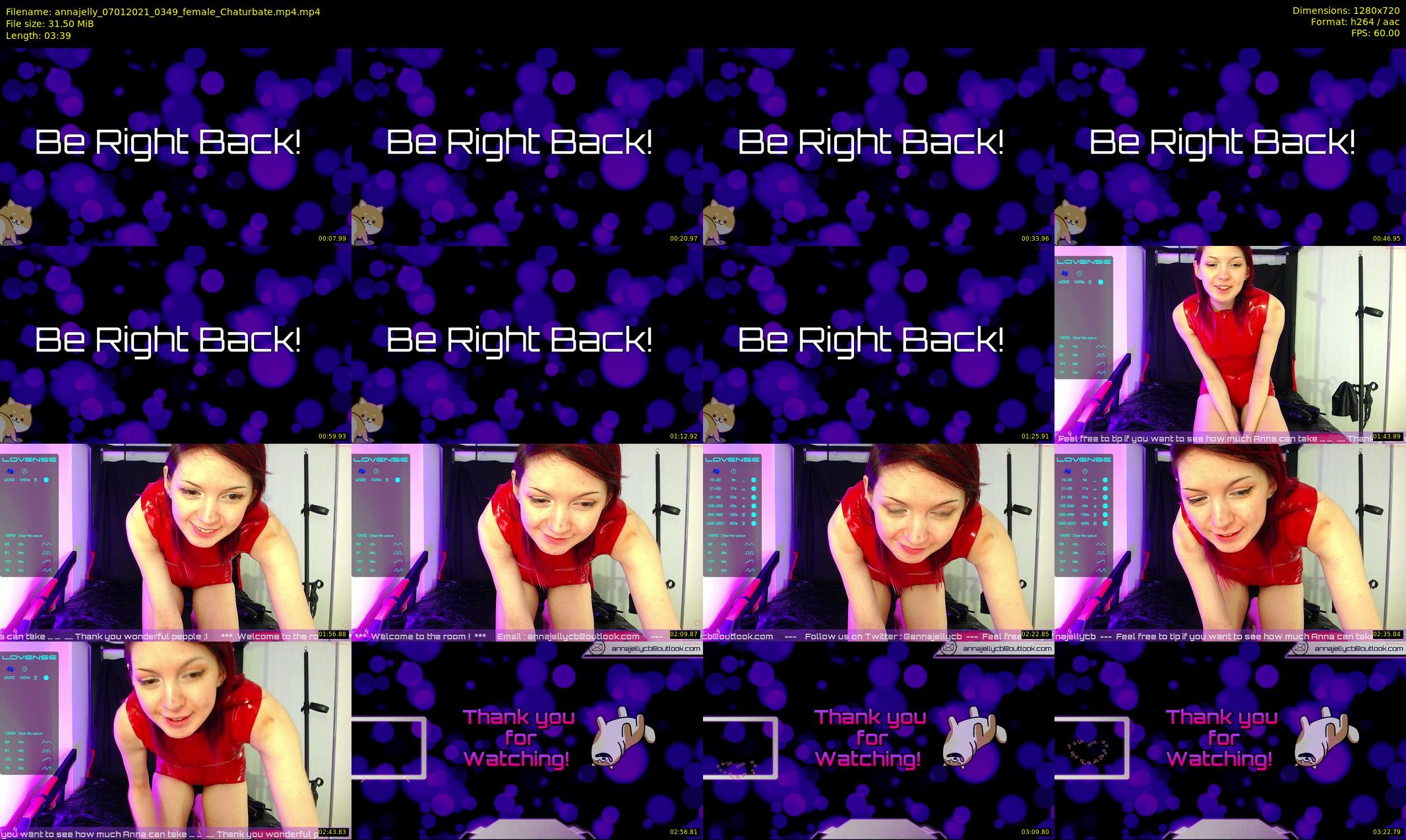 annajelly — 4 minute Chaturbate couple cam show recording, 720p, Jan 7, 2021