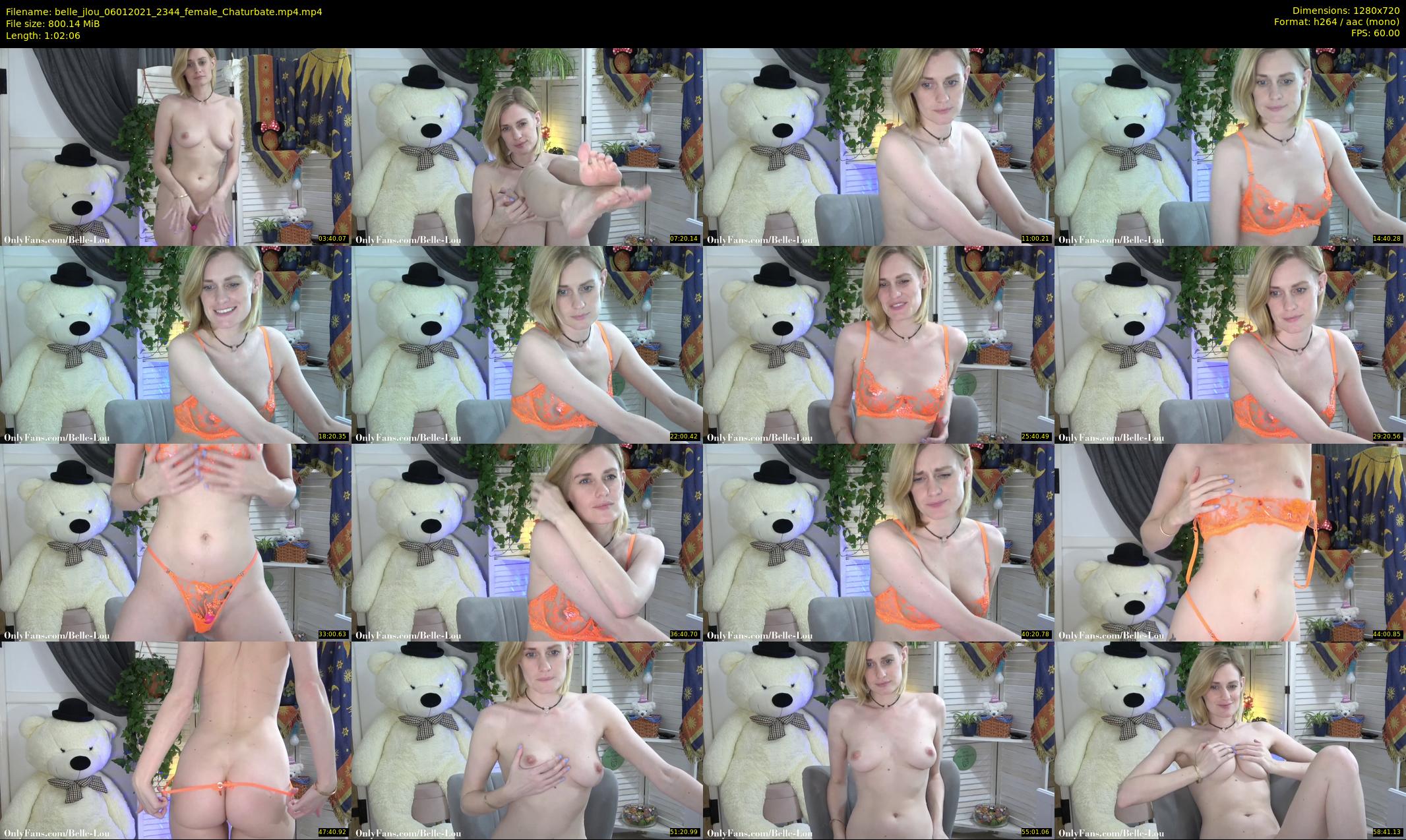belle_jlou — 63 minute Chaturbate female cam show recording, 720p, Jan 6, 2021
