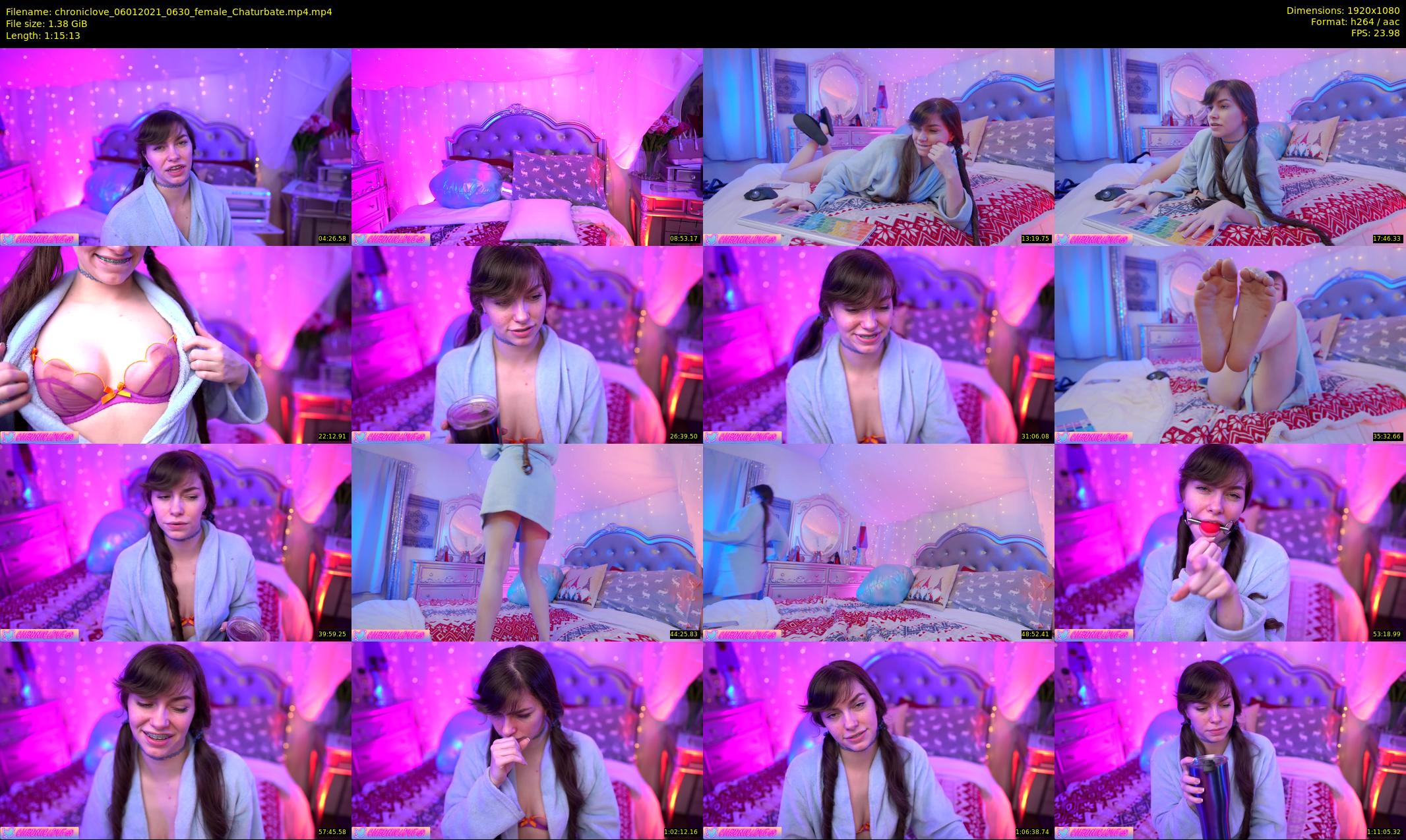 chroniclove — 76 minute Chaturbate female cam show recording, 1080p, Jan 6, 2021