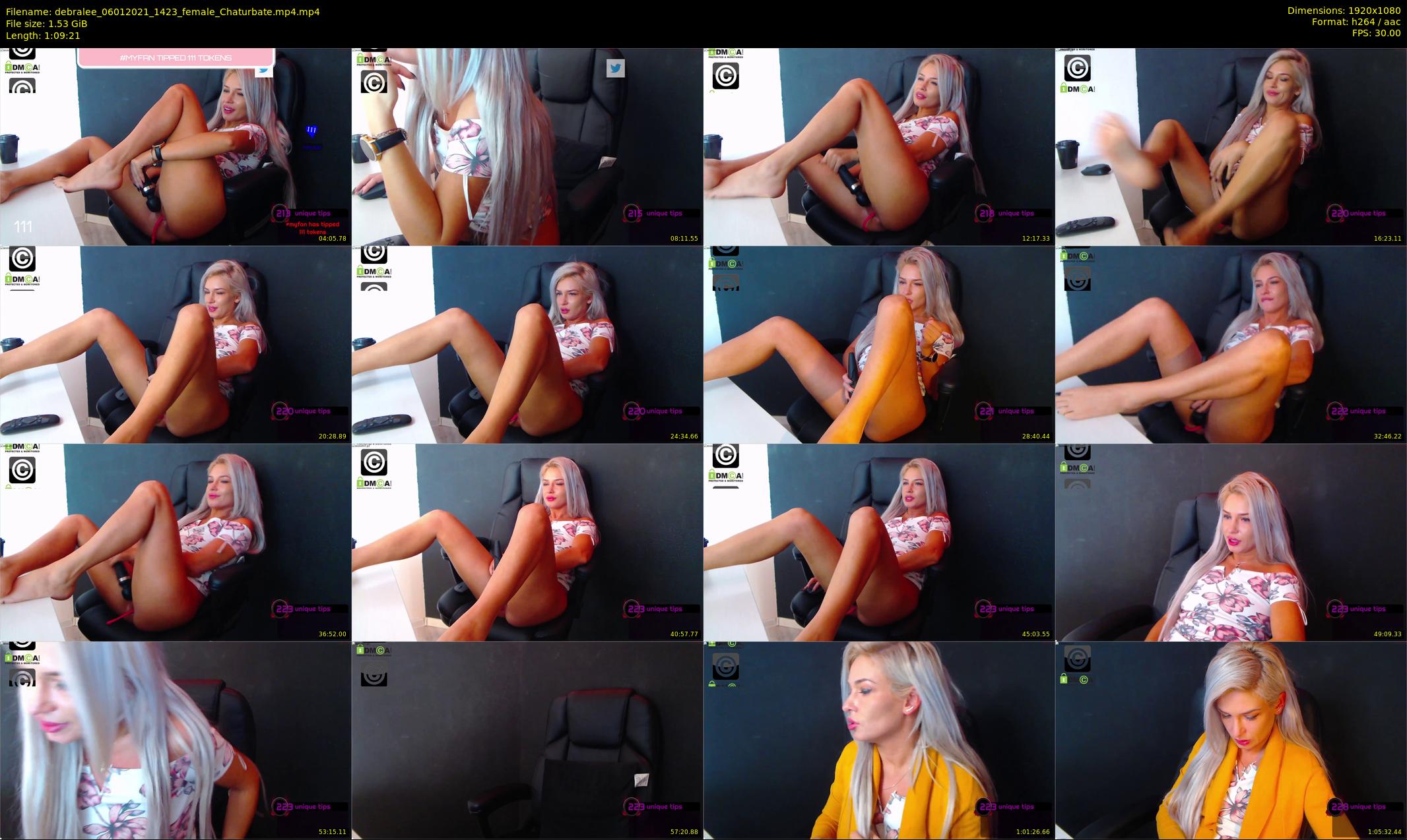 debralee — 70 minute Chaturbate female cam show recording, 1080p, Jan 6, 2021