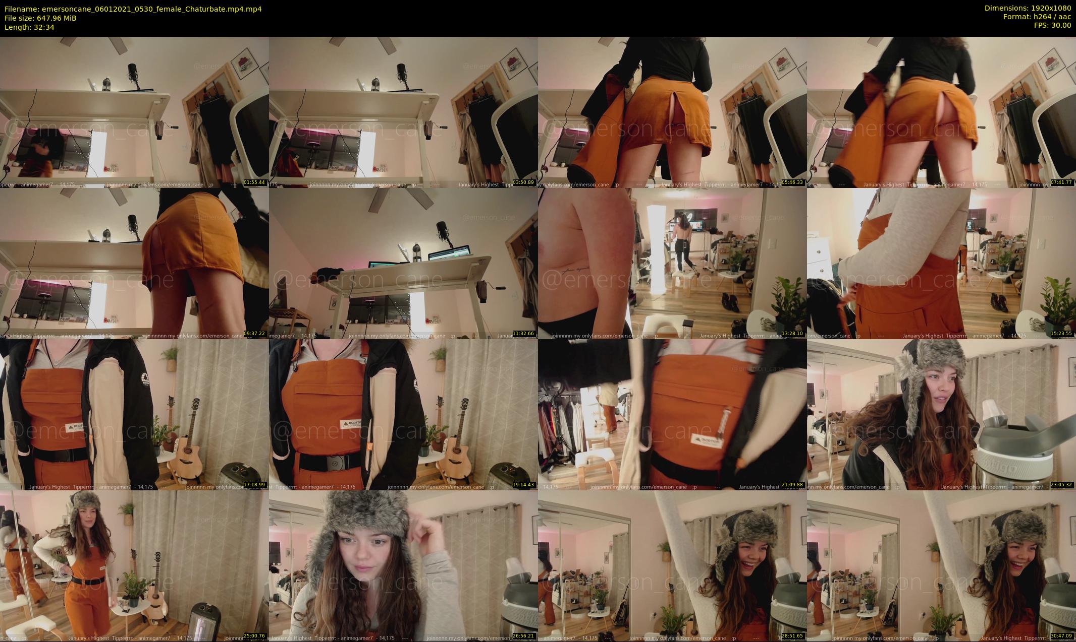 emersoncane — 33 minute Chaturbate female cam show recording, 1080p, Jan 6, 2021