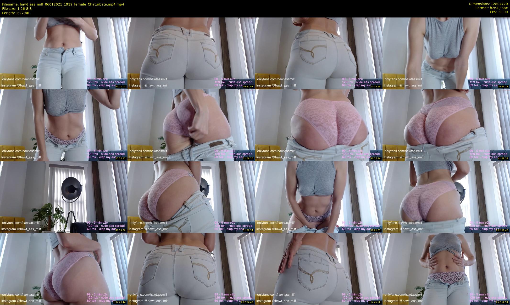 hawt_ass_milf — 88 minute Chaturbate female cam show recording, 720p, Jan 6, 2021