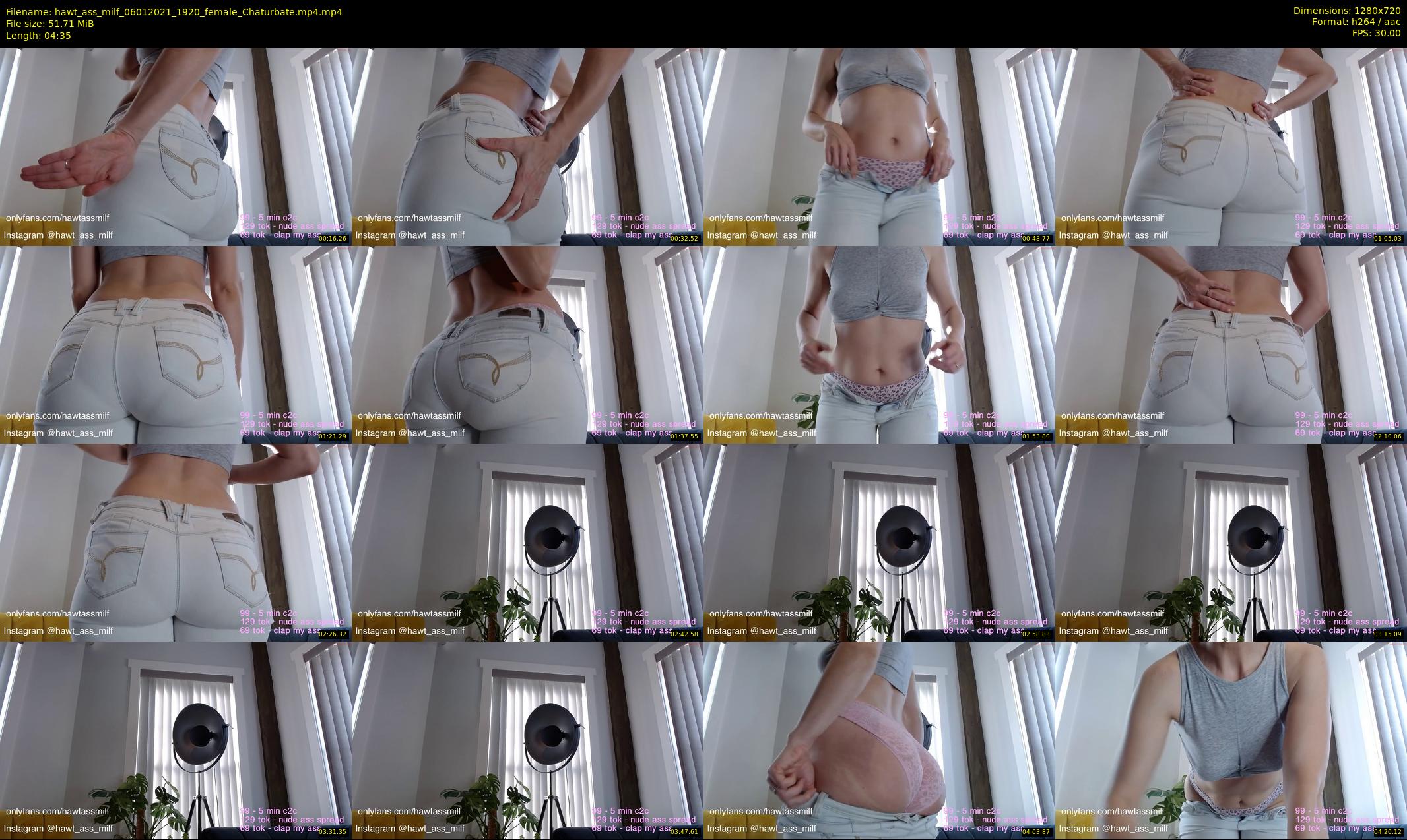 hawt_ass_milf — 5 minute Chaturbate female cam show recording, 720p, Jan 6, 2021