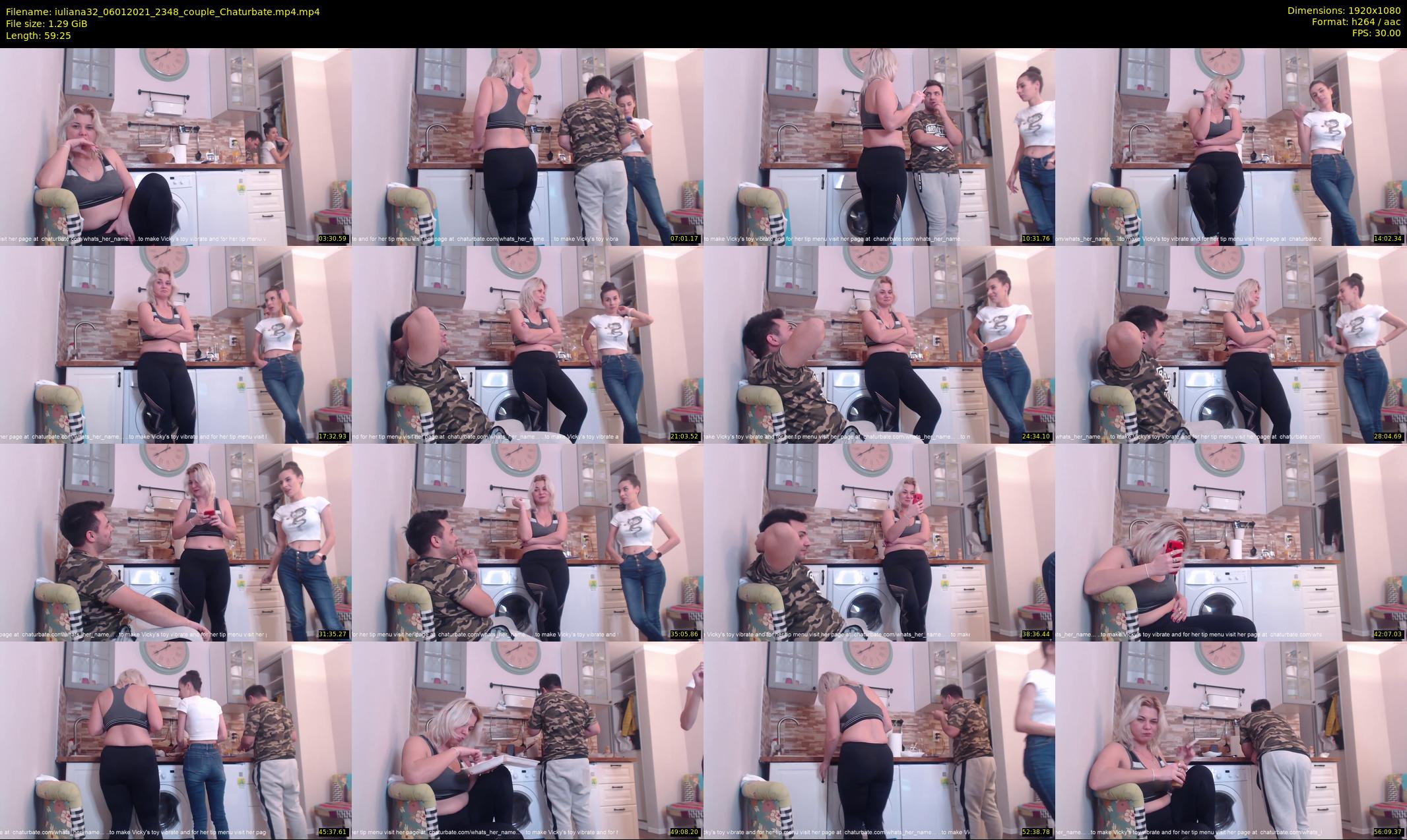 iuliana32 — 60 minute Chaturbate couple cam show recording, 1080p, Jan 6, 2021