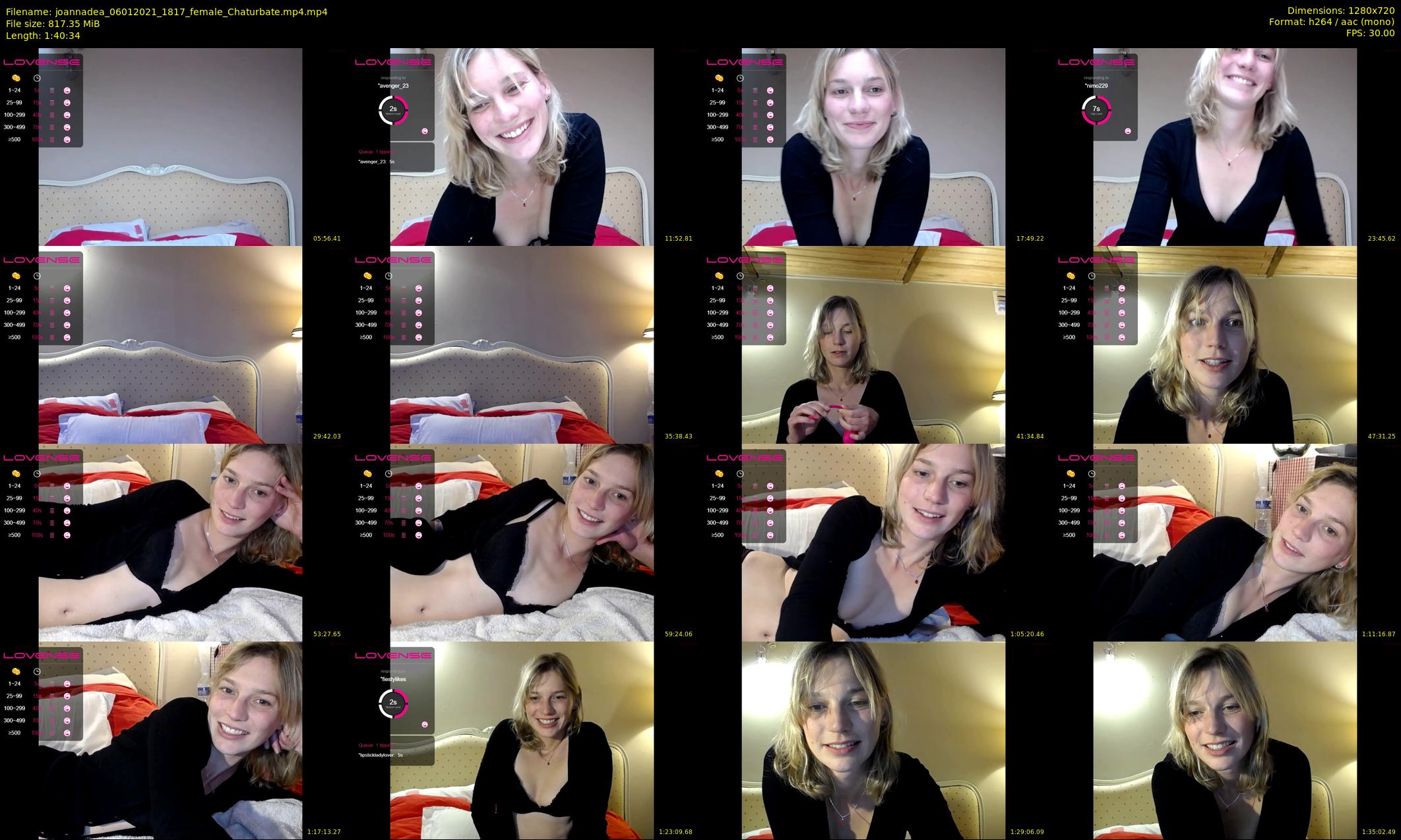 joannadea — 101 minute Chaturbate female cam show recording, 720p, Jan 6, 2021