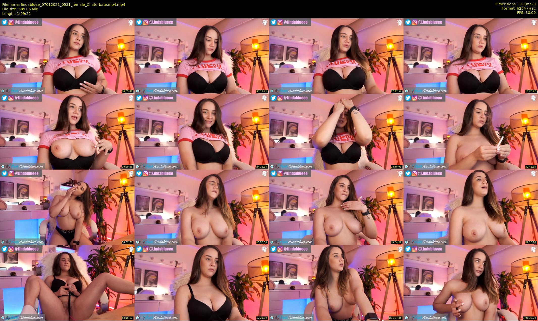 lindabluee — 70 minute Chaturbate female cam show recording, 720p, Jan 7, 2021