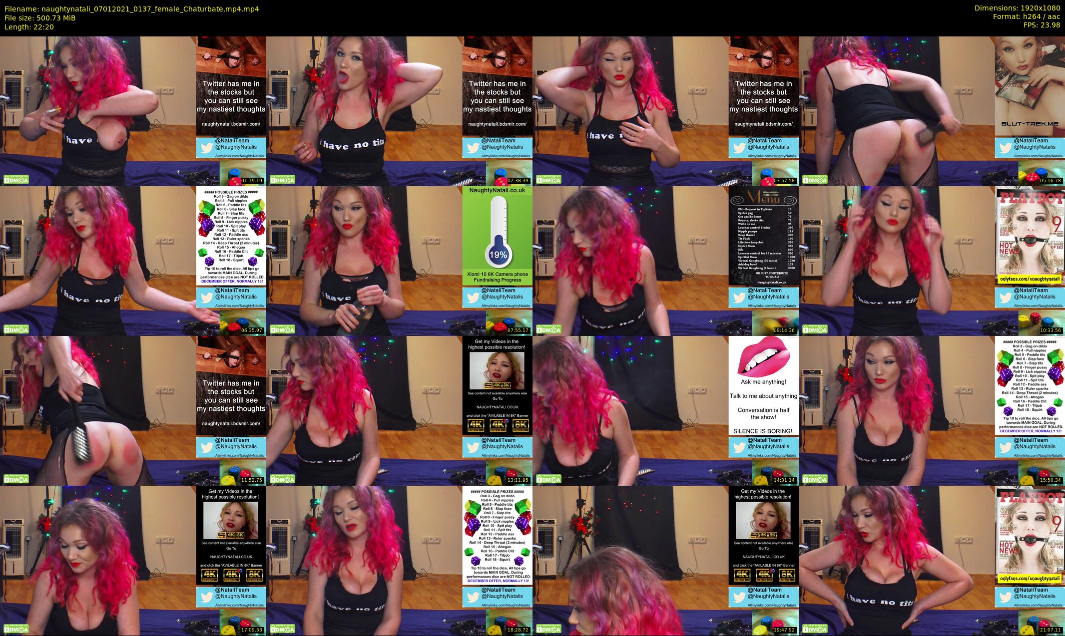 naughtynatali — 23 minute Chaturbate female cam show recording, 1080p, Jan 7, 2021