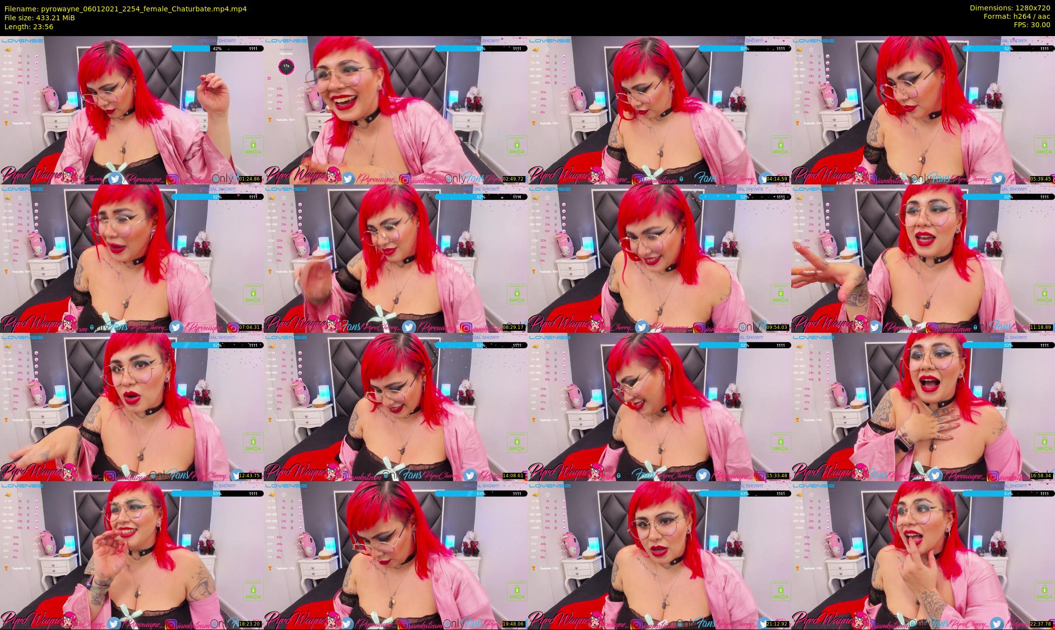 pyrowayne — 24 minute Chaturbate female cam show recording, 720p, Jan 6, 2021
