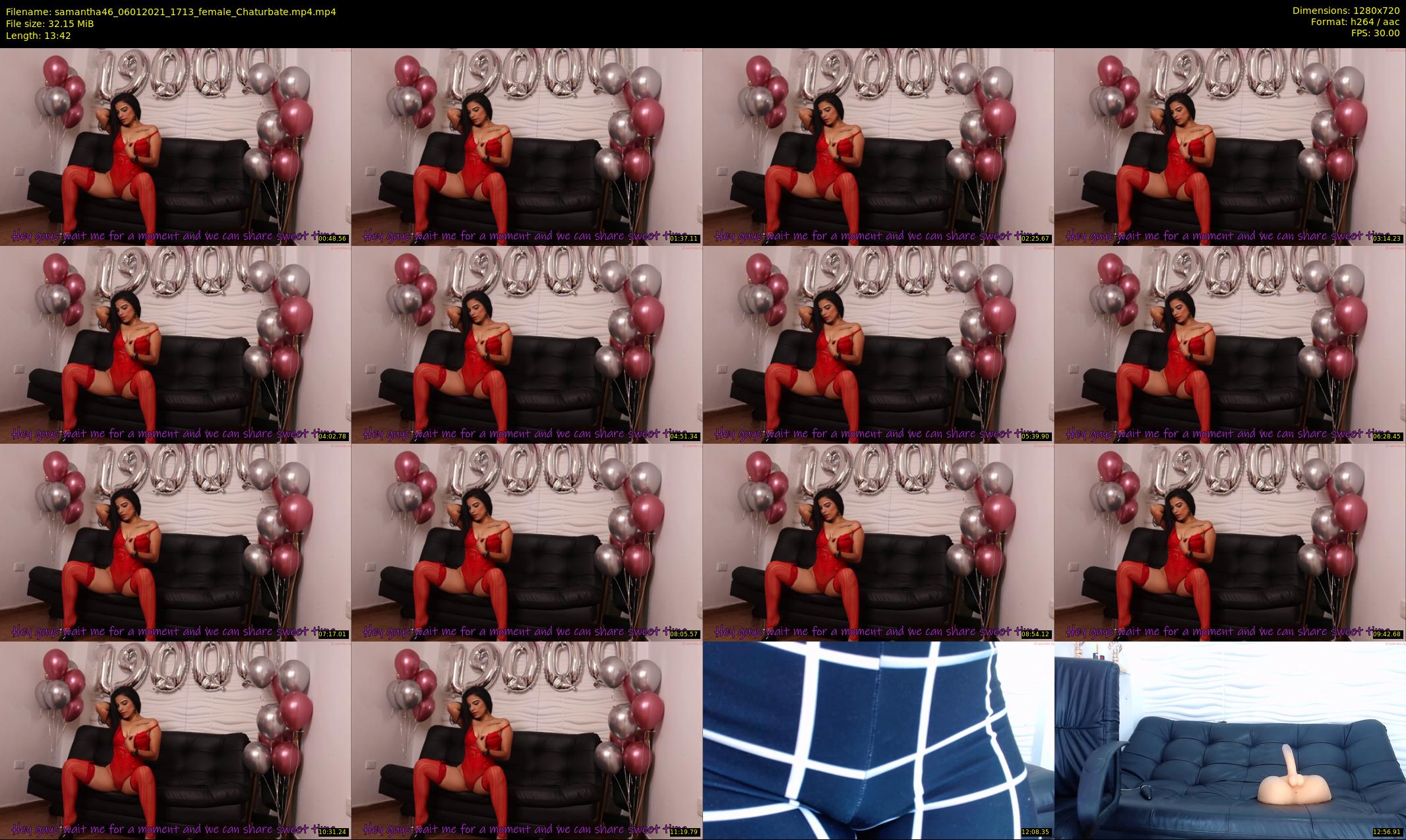 samantha46 — 14 minute Chaturbate female cam show recording, 720p, Jan 6, 2021