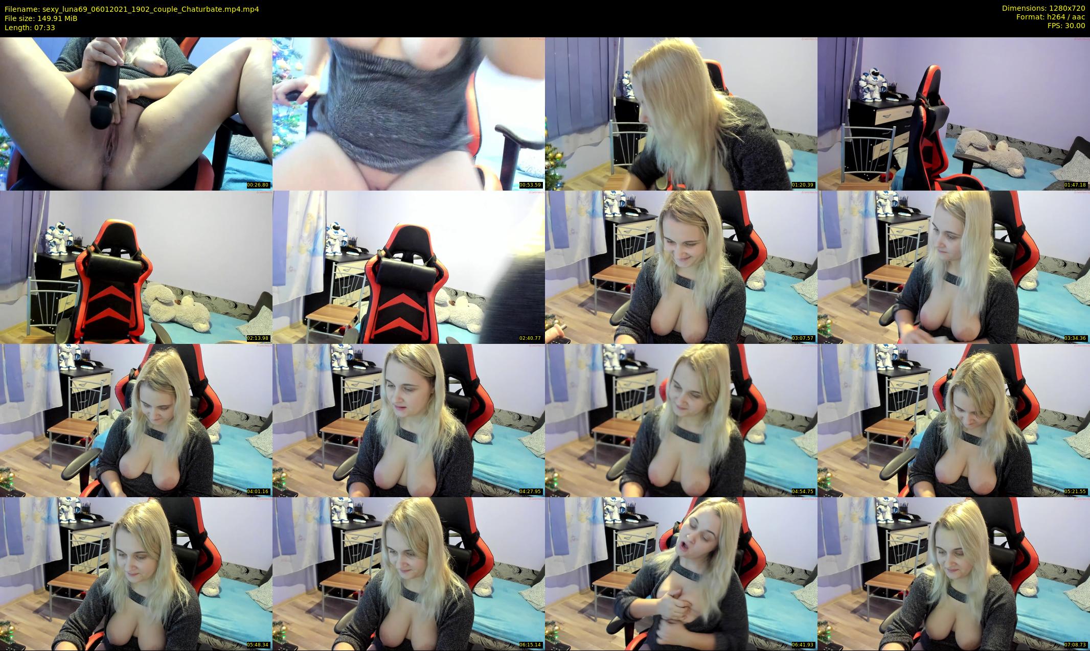 sexy_luna69 — 8 minute Chaturbate couple cam show recording, 720p, Jan 6, 2021