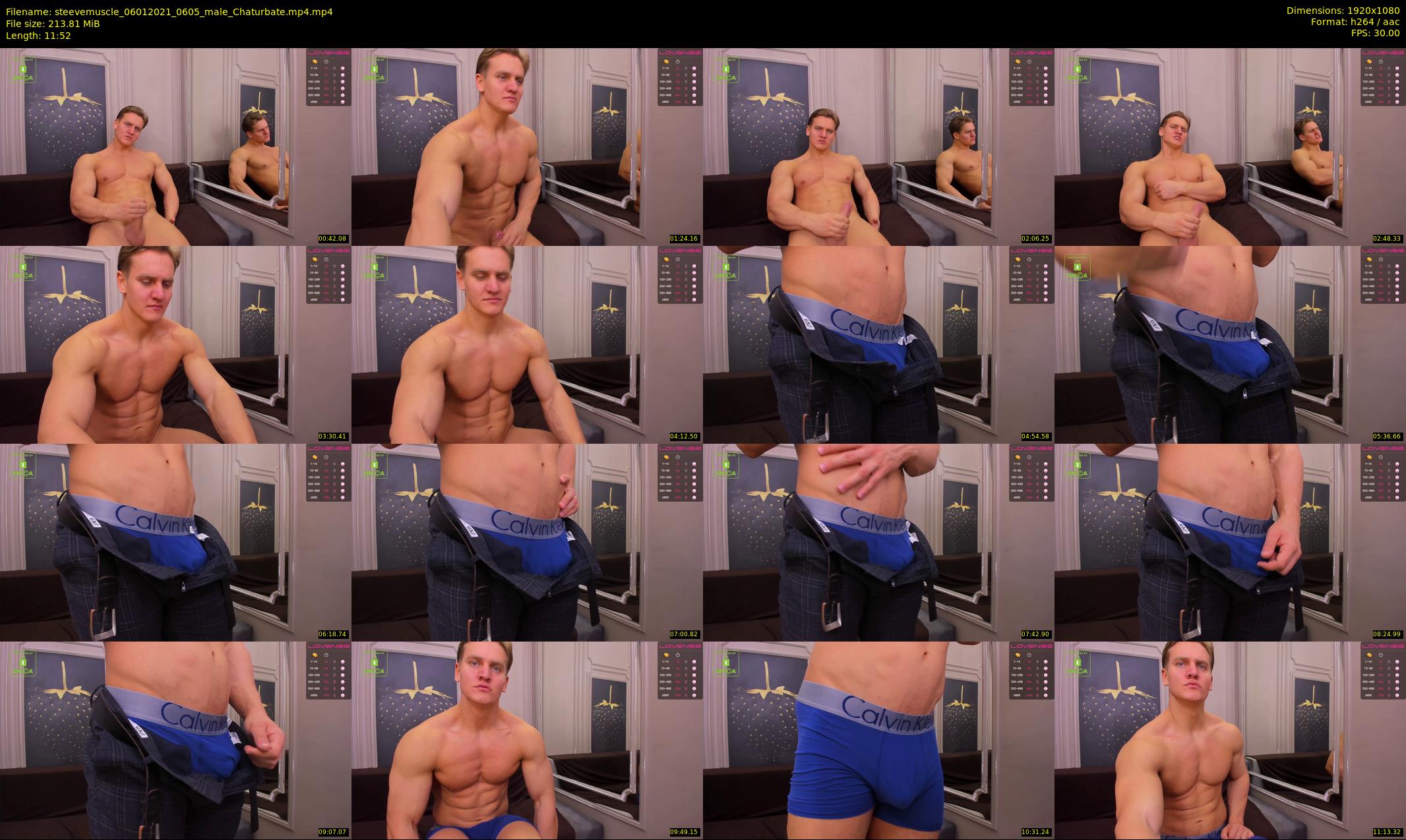 steevemuscle — 12 minute Chaturbate male cam show recording, 1080p, Jan 6, 2021