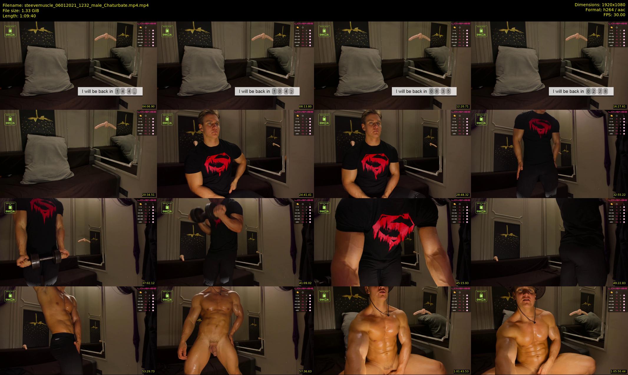steevemuscle — 70 minute Chaturbate male cam show recording, 1080p, Jan 6, 2021