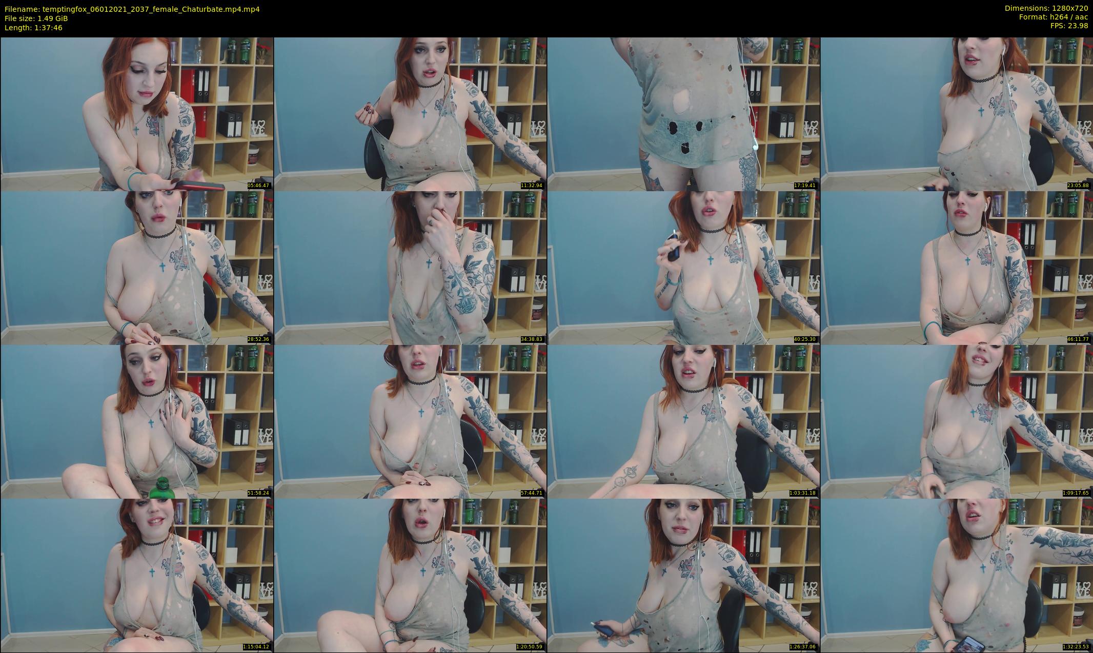 temptingfox — 98 minute Chaturbate female cam show recording, 720p, Jan 6, 2021