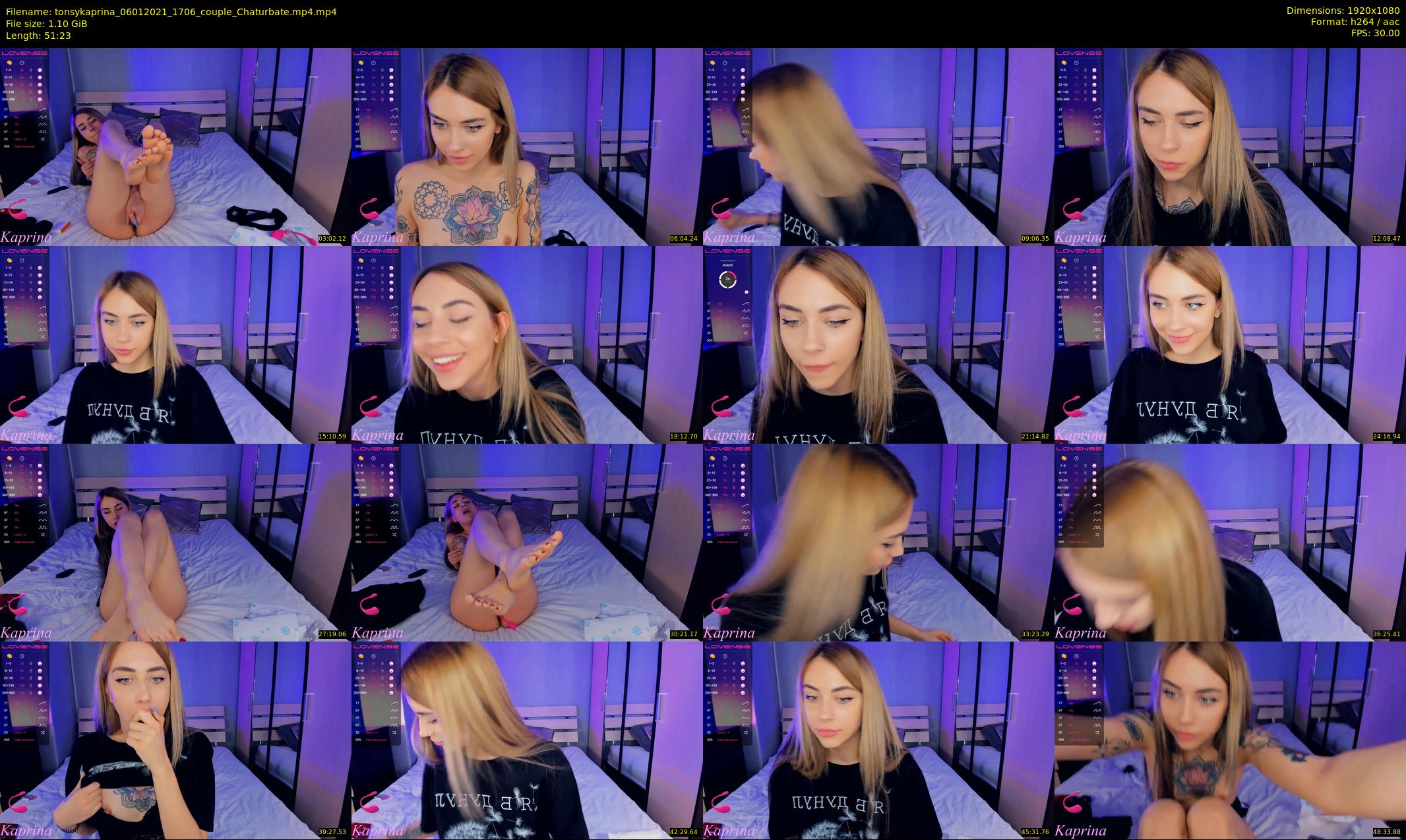 tonsykaprina — 52 minute Chaturbate couple cam show recording, 1080p, Jan 6, 2021