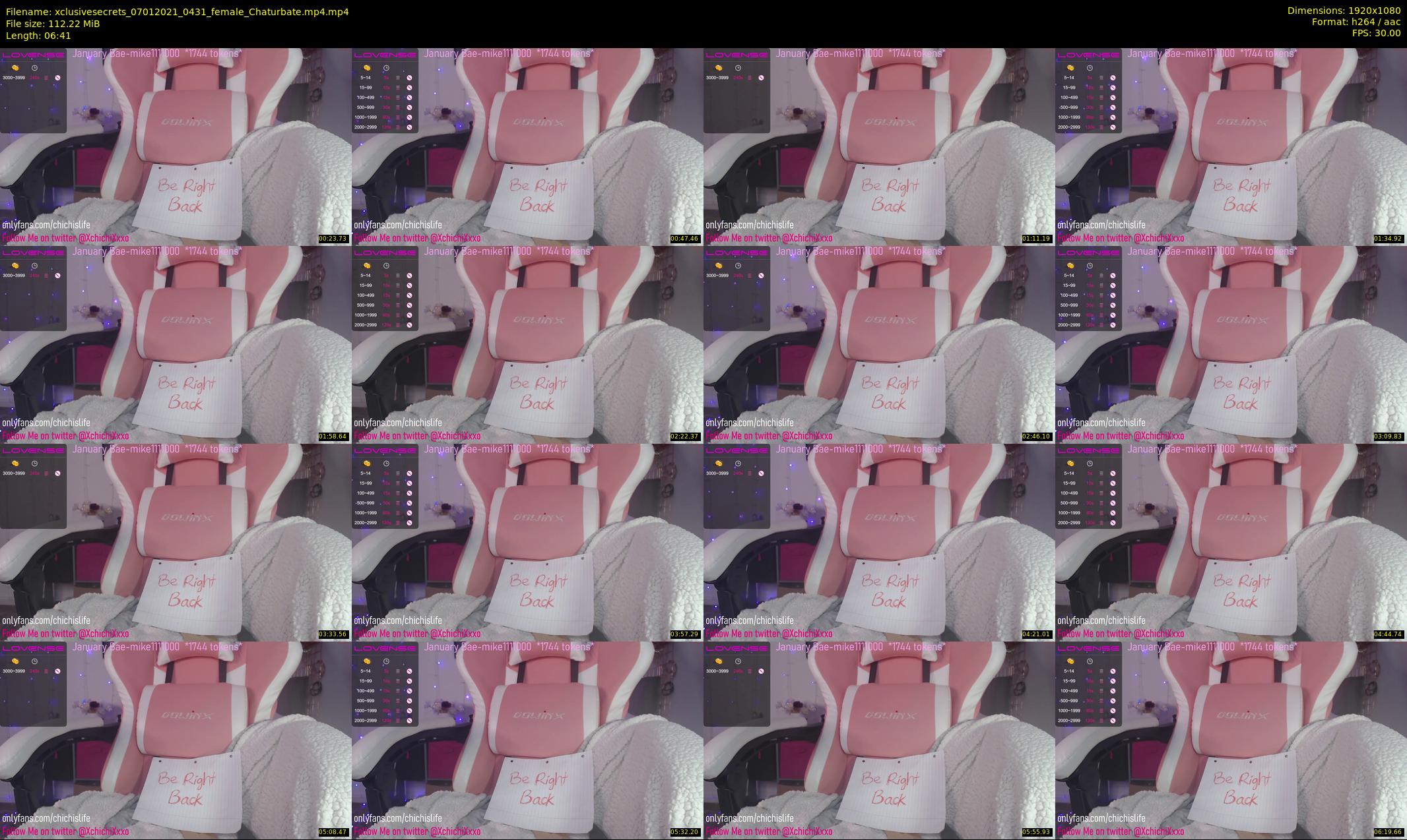 xclusivesecrets — 7 minute Chaturbate female cam show recording, 1080p, Jan 7, 2021