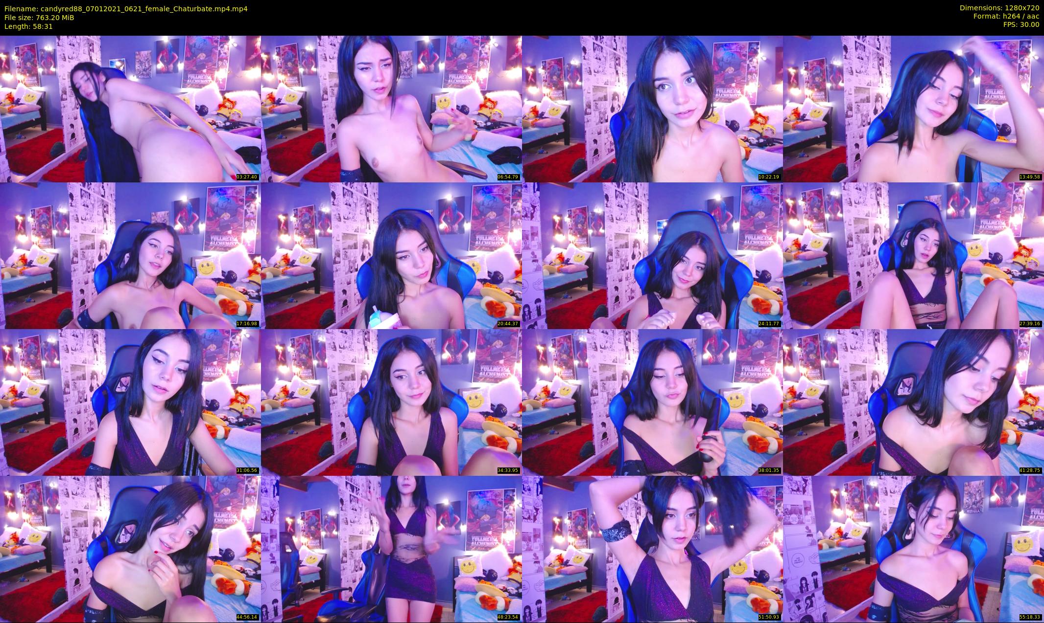 candyred88 — 59 minute Chaturbate female cam show recording, 720p, Jan 7, 2021