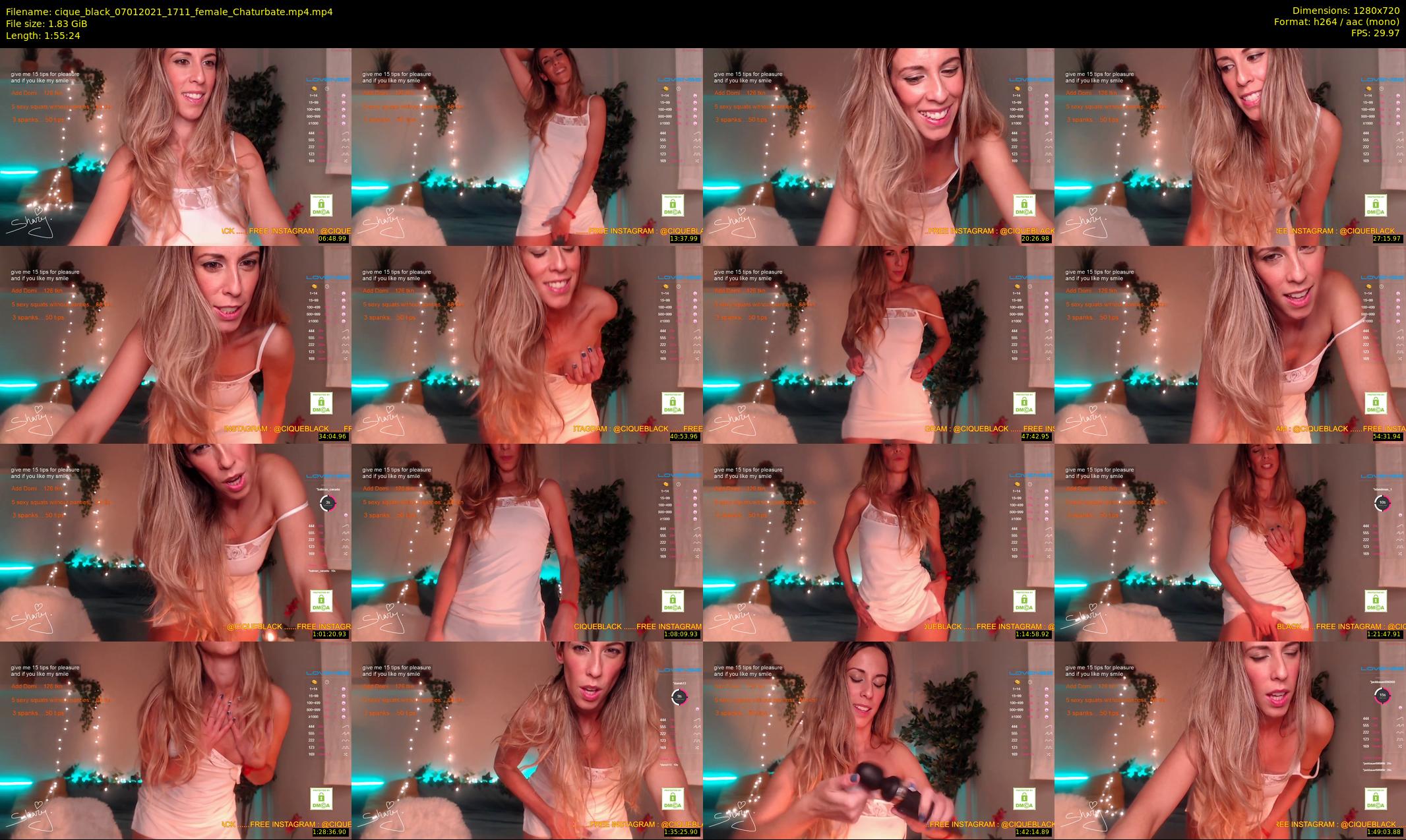 cique_black — 116 minute Chaturbate female cam show recording, 720p, Jan 7, 2021