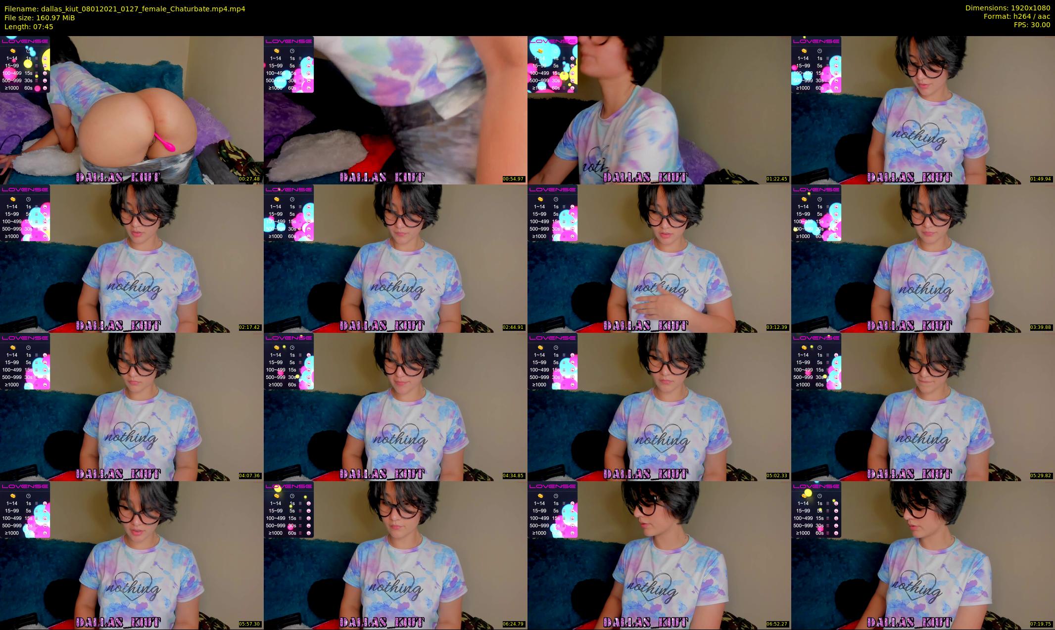 dallas_kiut — 8 minute Chaturbate female cam show recording, 1080p, Jan 8, 2021