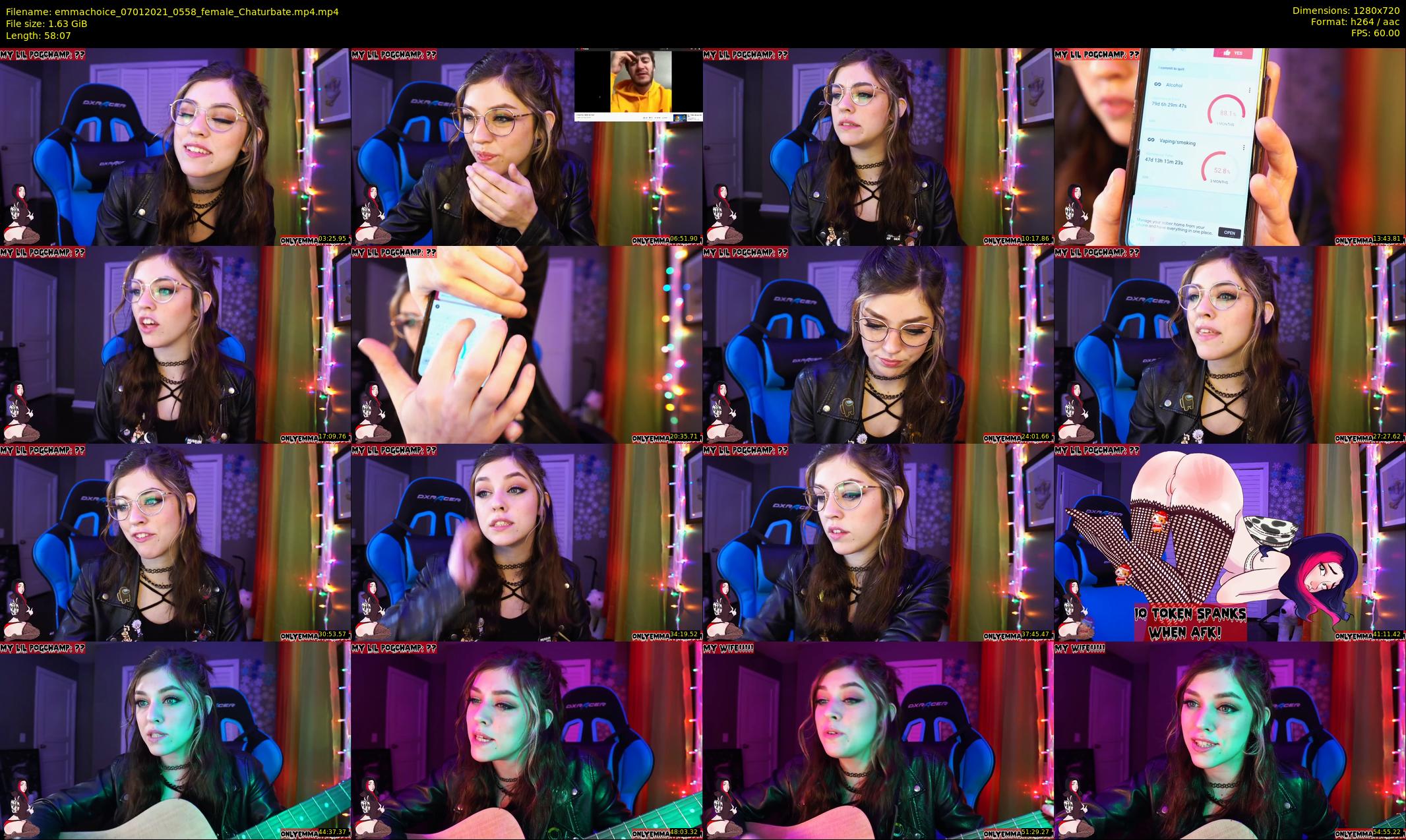 emmachoice — 59 minute Chaturbate female cam show recording, 720p, Jan 7, 2021