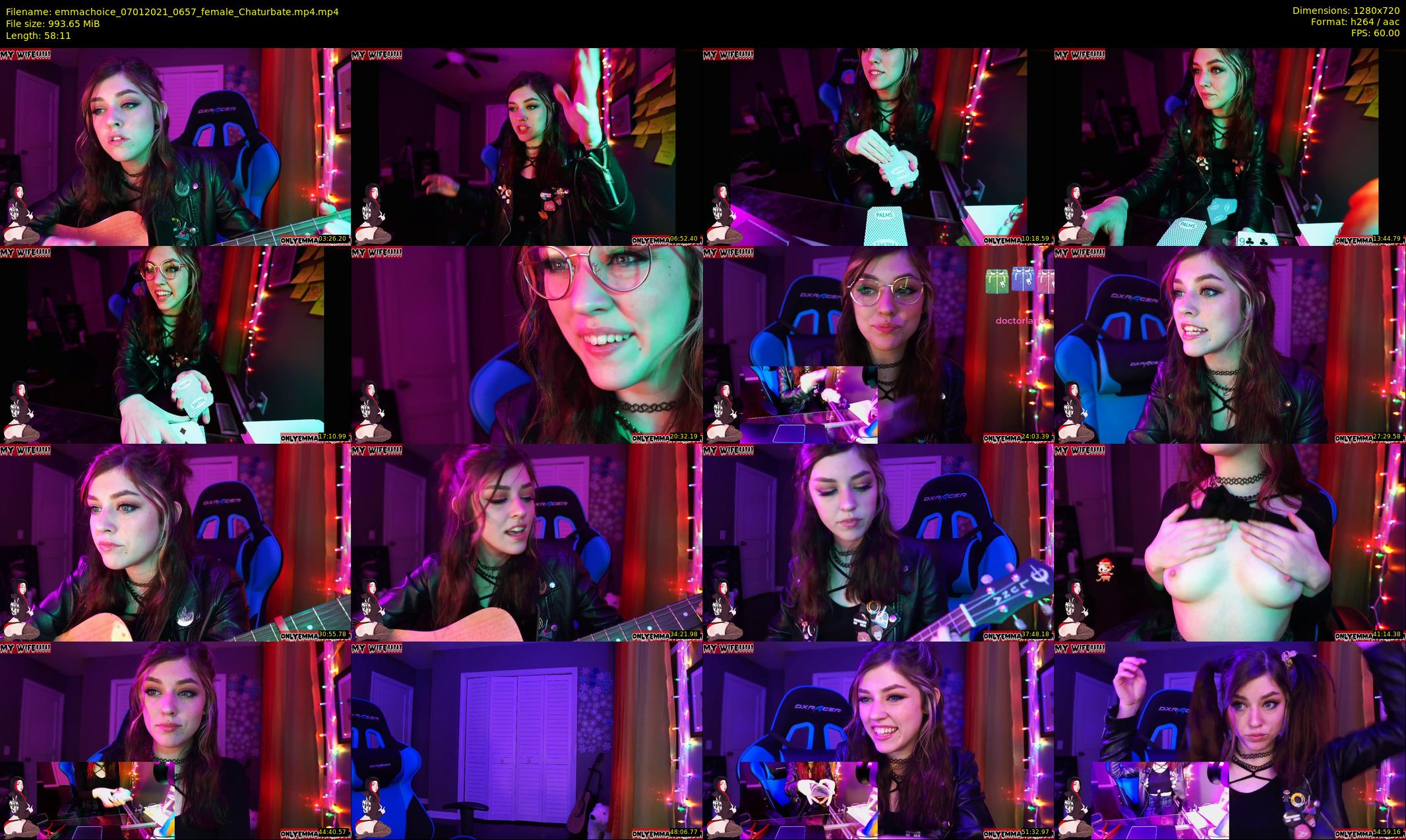 emmachoice — 59 minute Chaturbate female cam show recording, 720p, Jan 7, 2021