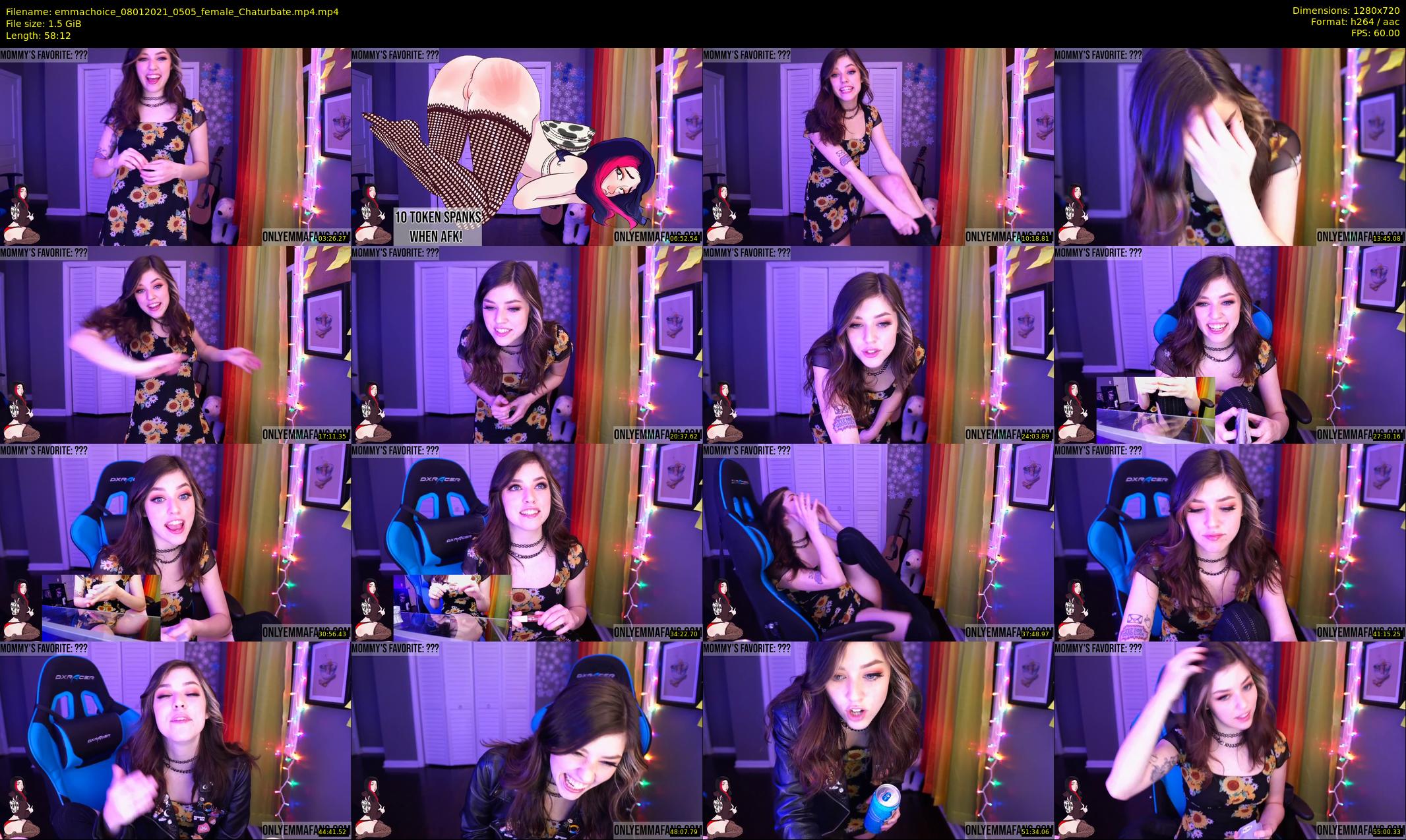 emmachoice — 59 minute Chaturbate female cam show recording, 720p, Jan 8, 2021