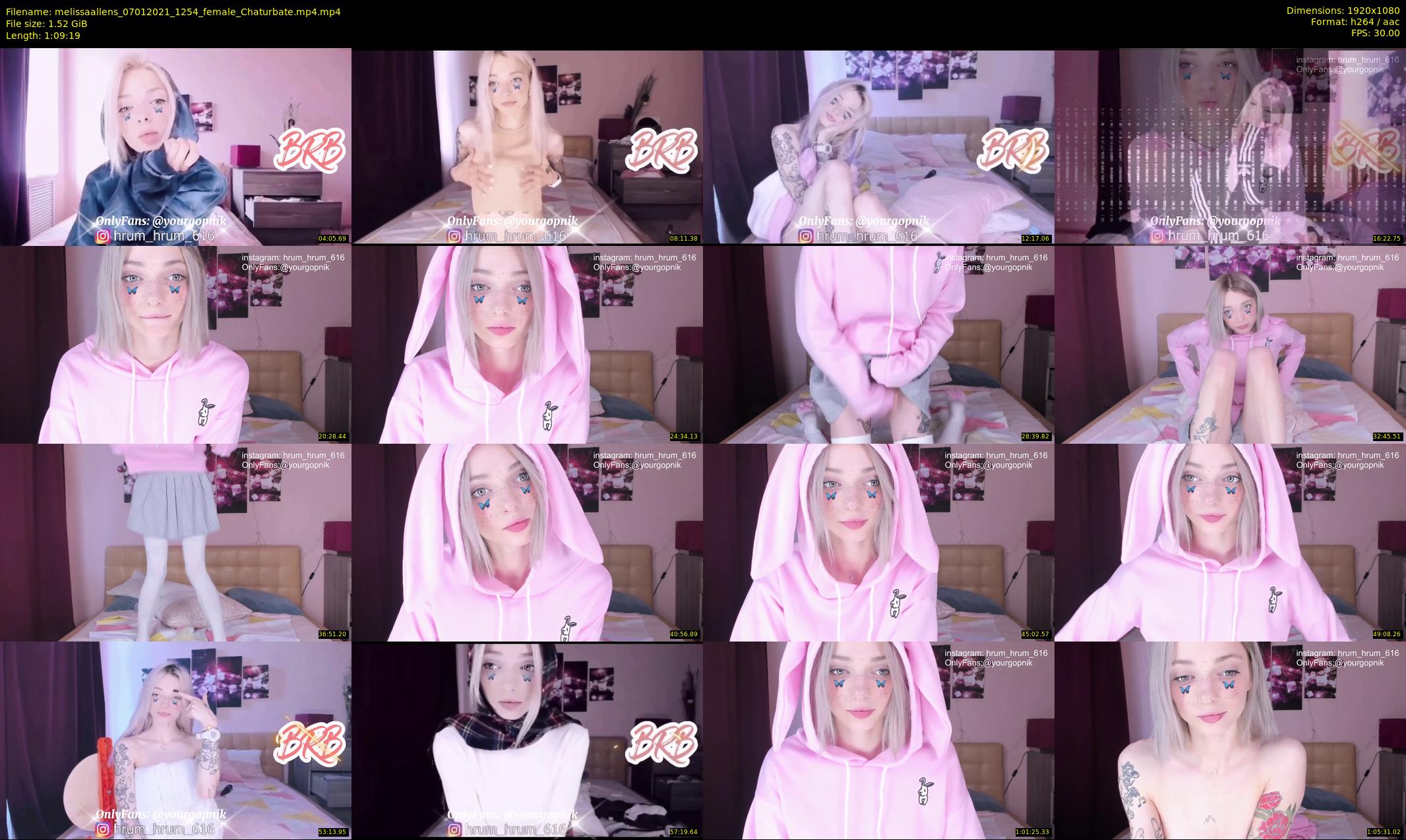 melissaallens — 70 minute Chaturbate female cam show recording, 1080p, Jan 7, 2021