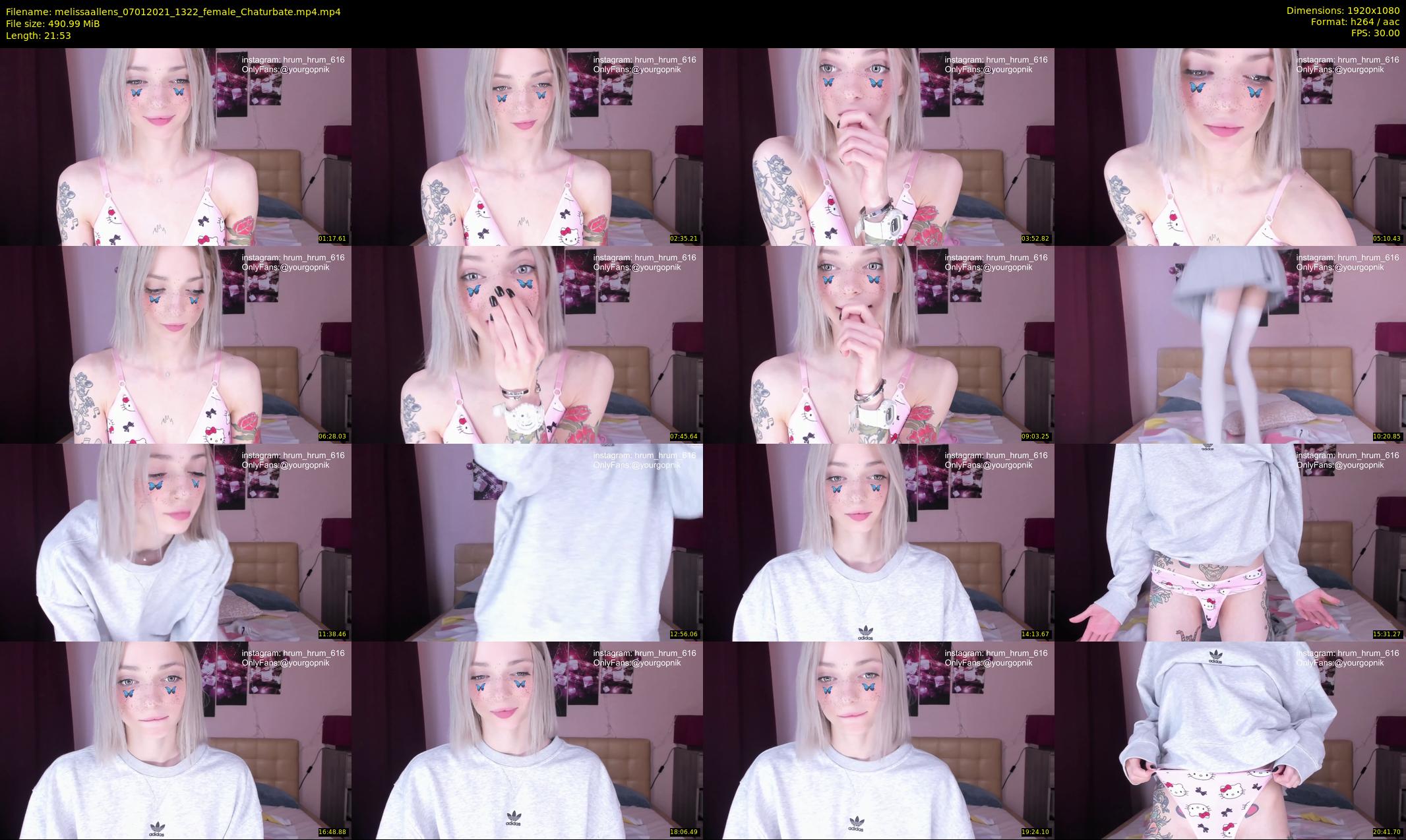 melissaallens — 22 minute Chaturbate female cam show recording, 1080p, Jan 7, 2021