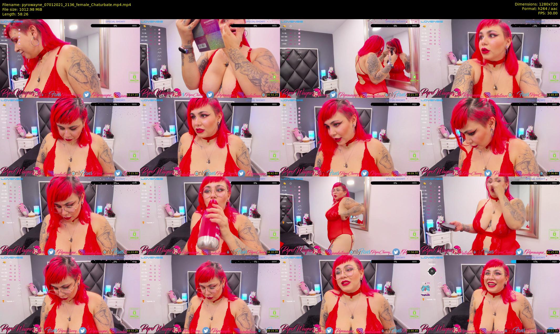 pyrowayne — 59 minute Chaturbate female cam show recording, 720p, Jan 7, 2021