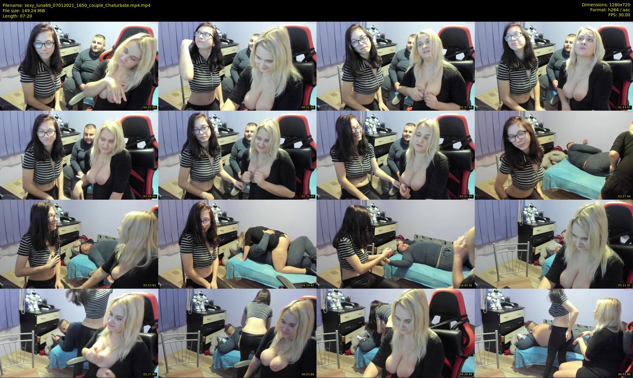 sexy_luna69 — 8 minute Chaturbate couple cam show recording, 720p, Jan 7, 2021