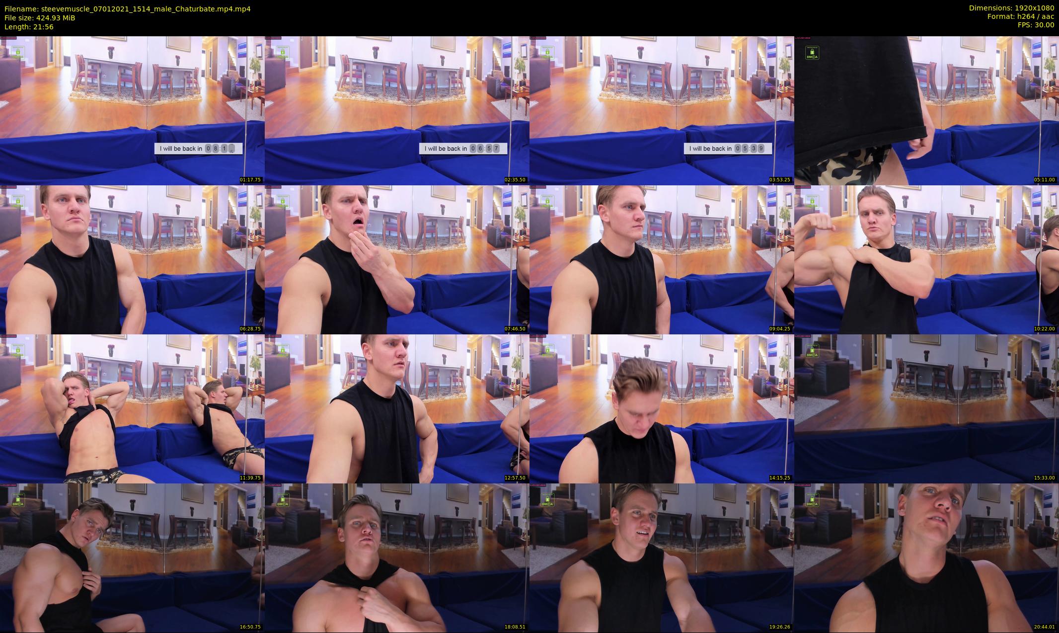 steevemuscle — 22 minute Chaturbate male cam show recording, 1080p, Jan 7, 2021