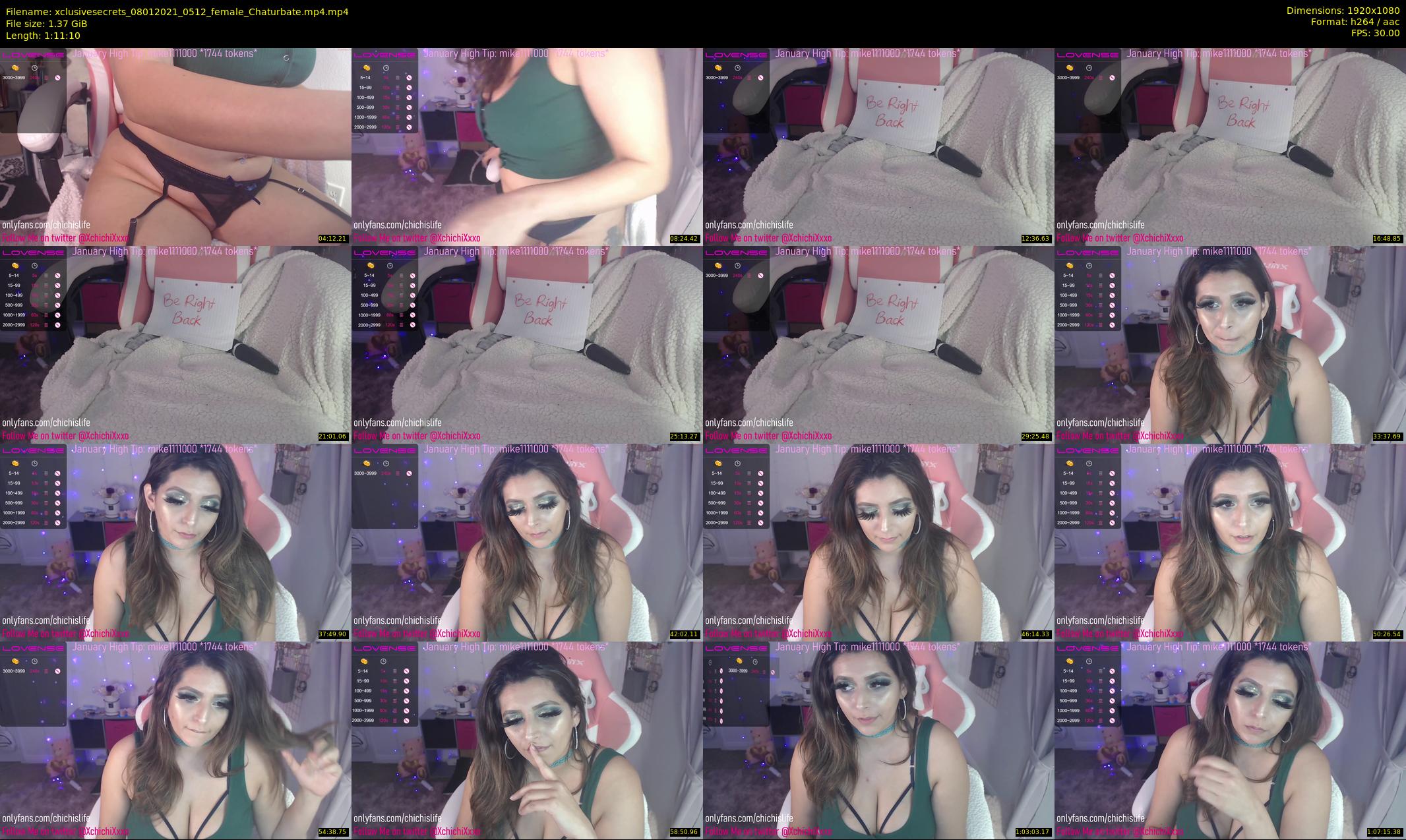 xclusivesecrets — 72 minute Chaturbate female cam show recording, 1080p, Jan 8, 2021