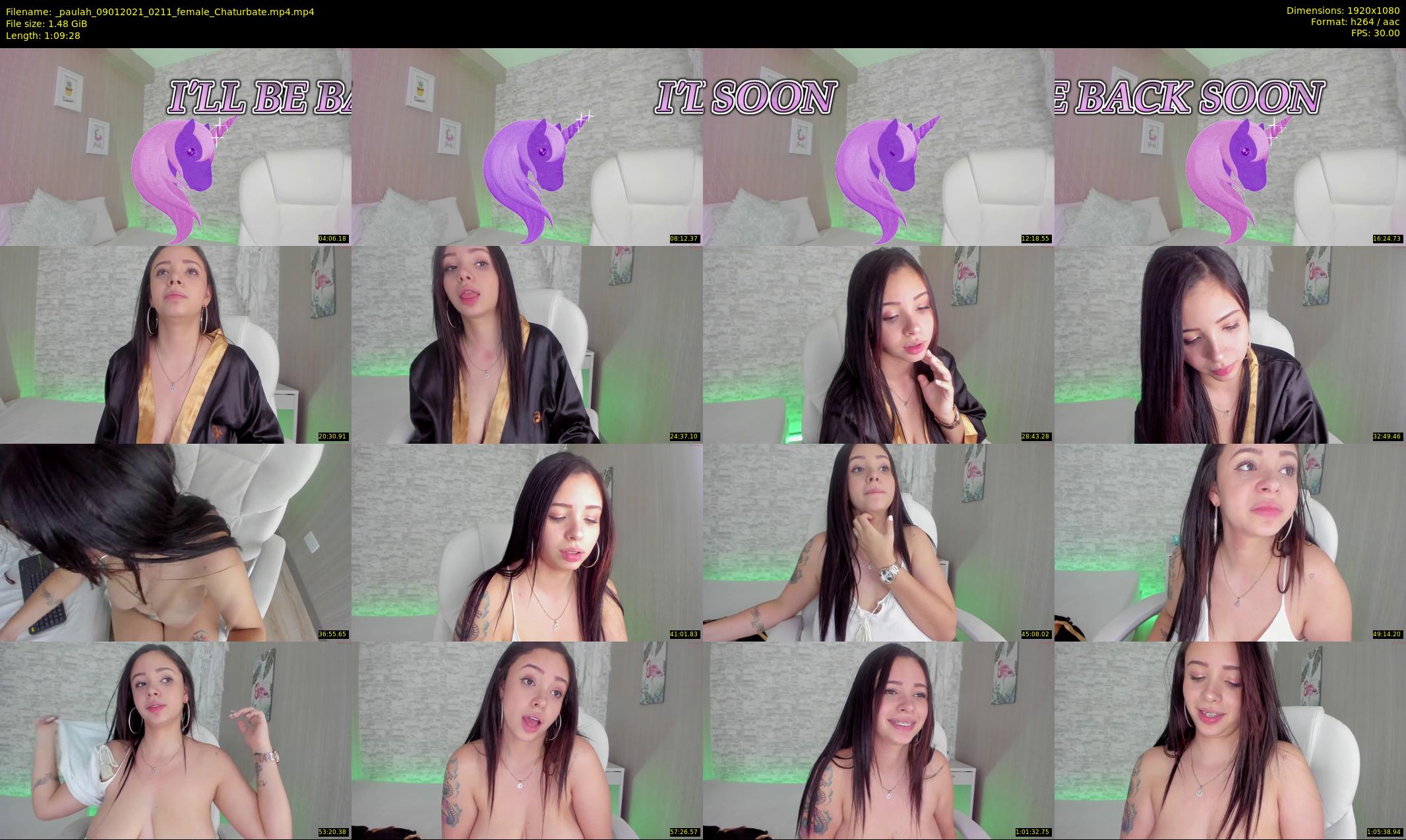_paulah — 70 minute Chaturbate female cam show recording, 1080p, Jan 9, 2021