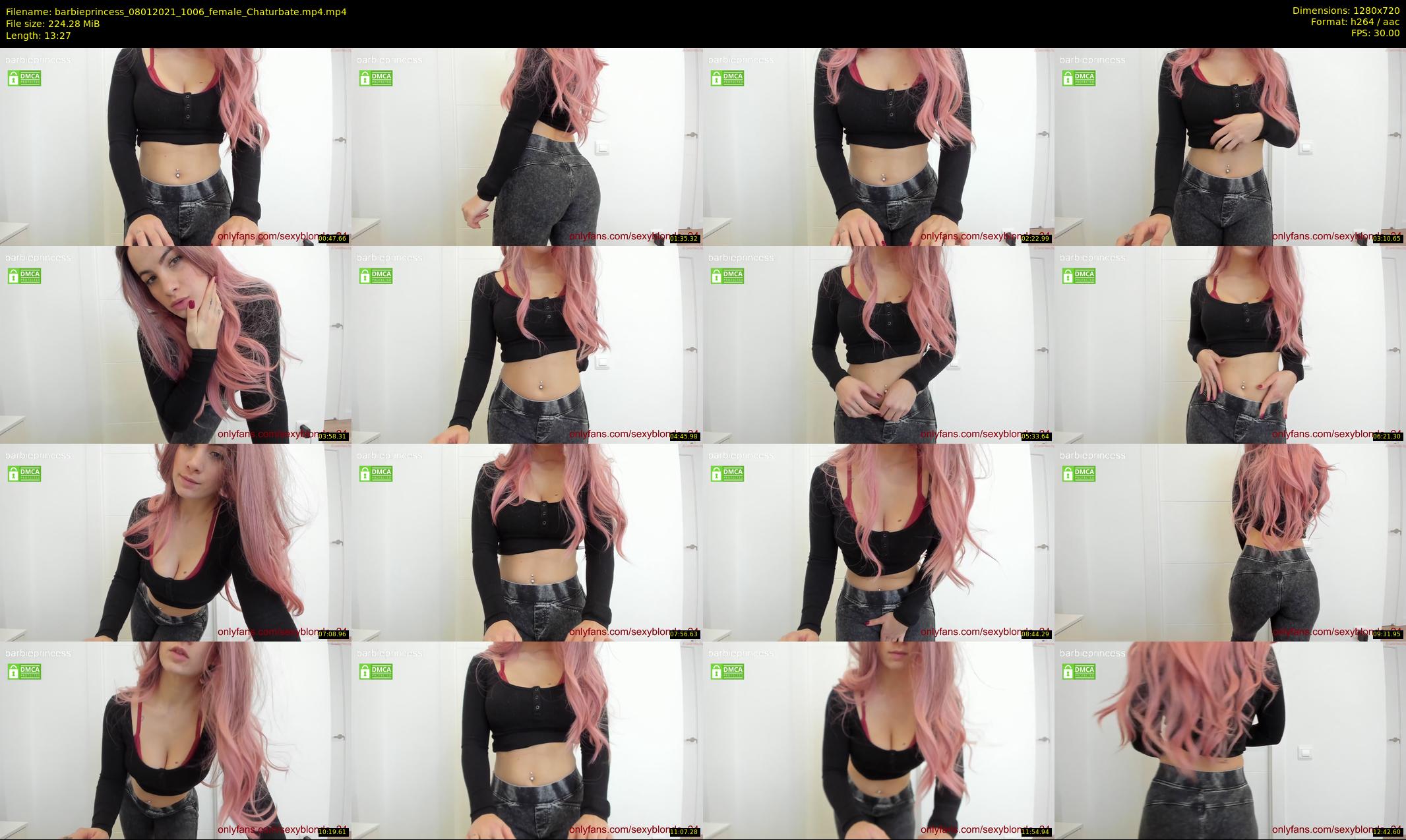 barbieprincess — 14 minute Chaturbate female cam show recording, 720p, Jan 8, 2021
