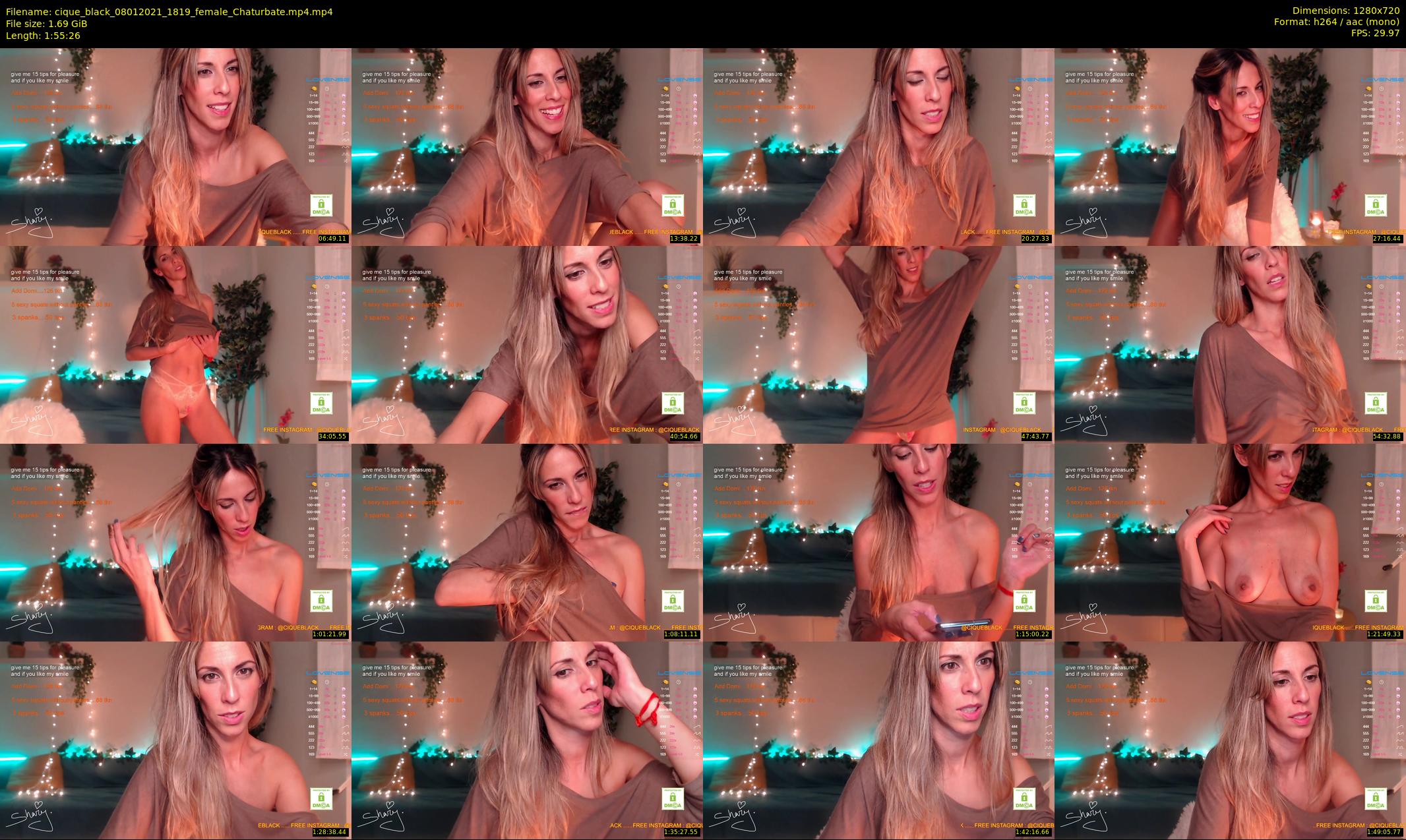 cique_black — 116 minute Chaturbate female cam show recording, 720p, Jan 8, 2021