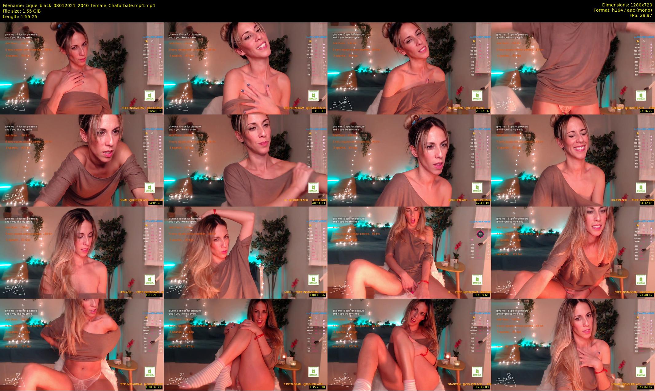 cique_black — 116 minute Chaturbate female cam show recording, 720p, Jan 8, 2021