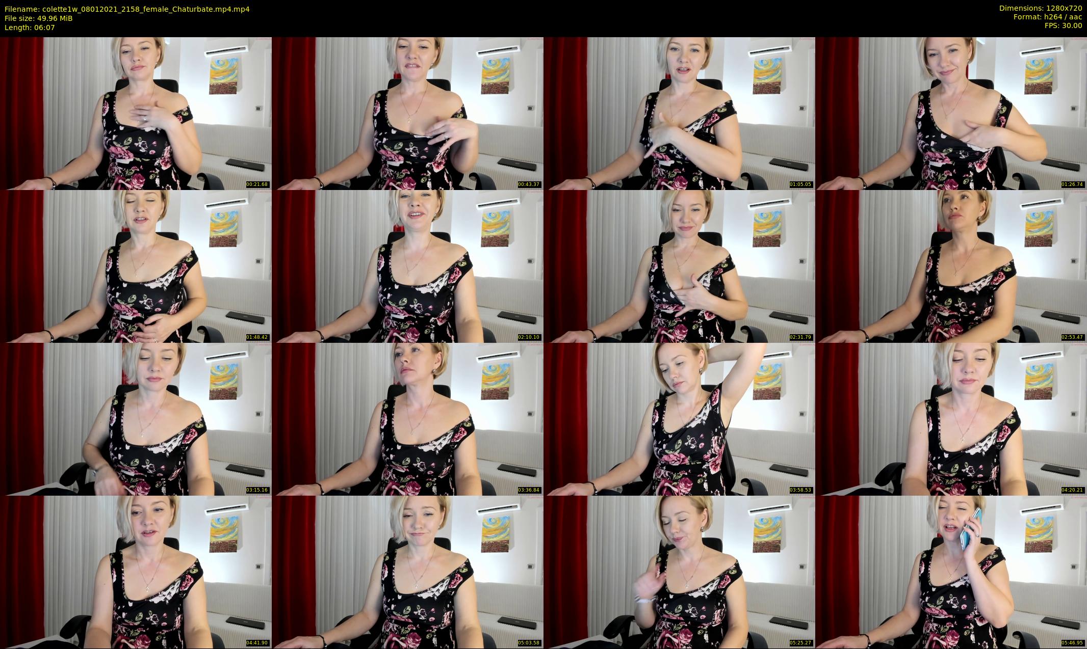 colette1w — 7 minute Chaturbate female cam show recording, 720p, Jan 8, 2021