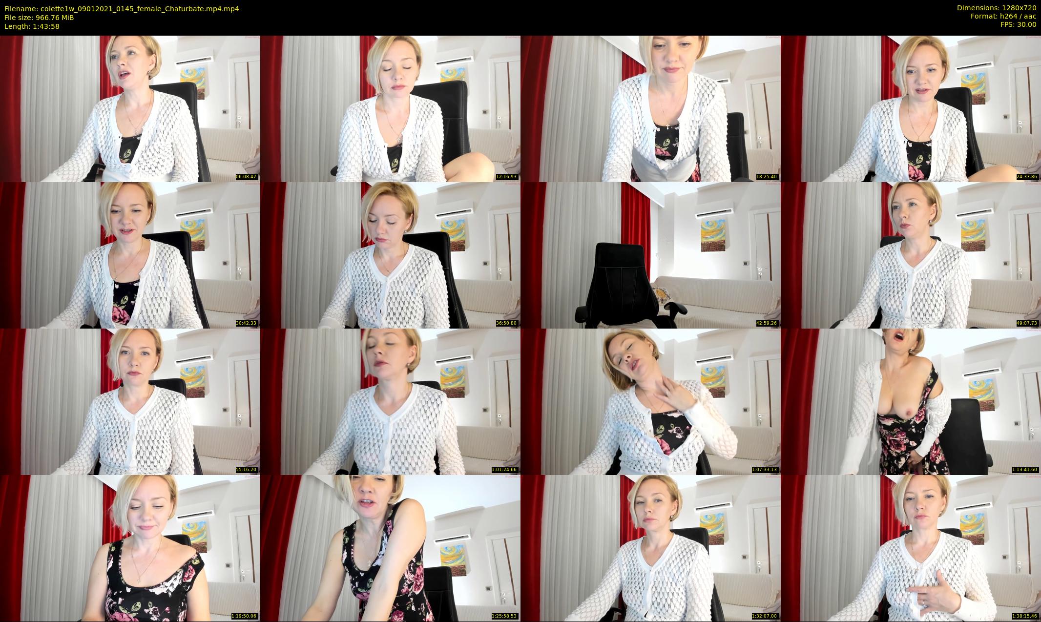 colette1w — 104 minute Chaturbate female cam show recording, 720p, Jan 9, 2021