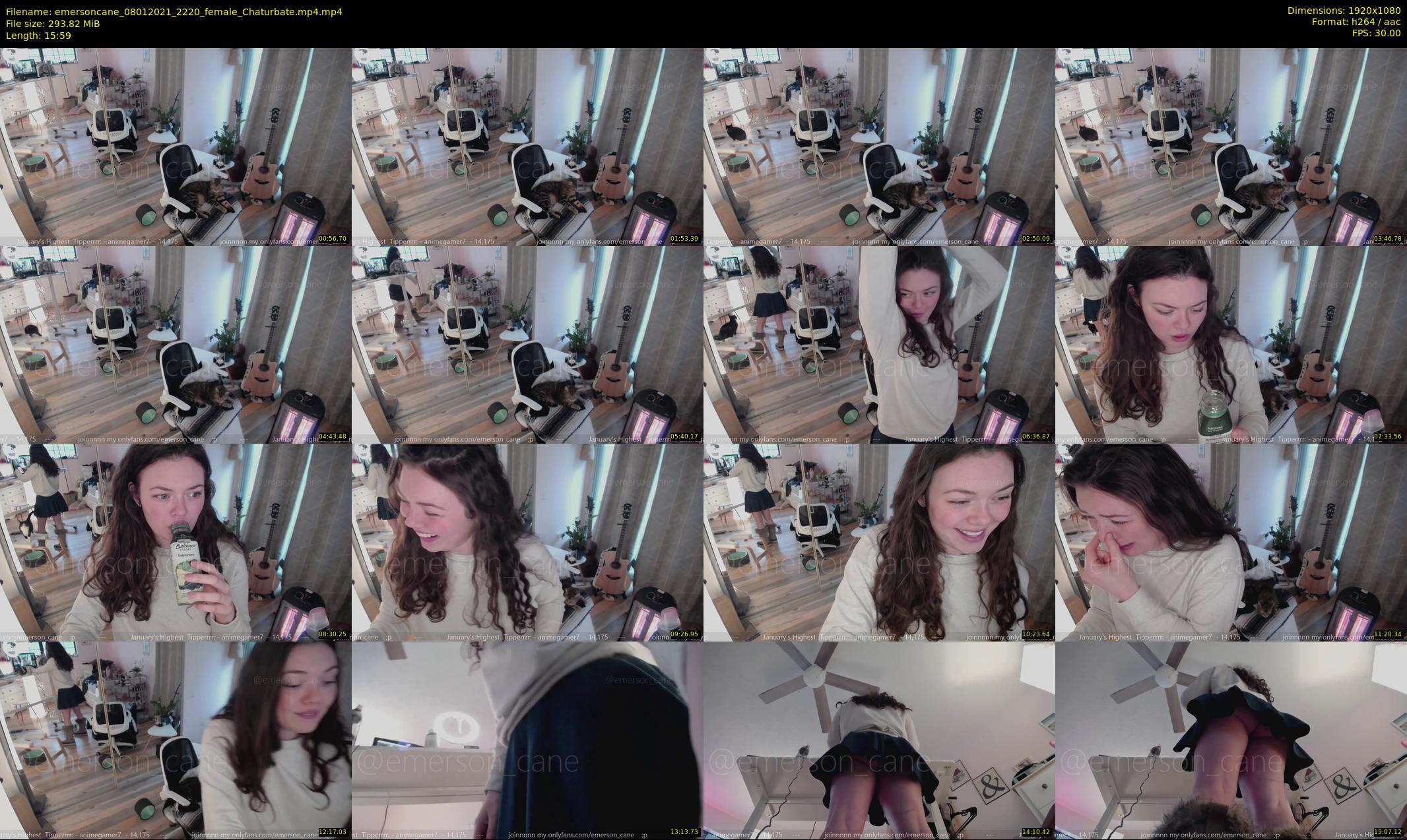 emersoncane — 16 minute Chaturbate female cam show recording, 1080p, Jan 8, 2021