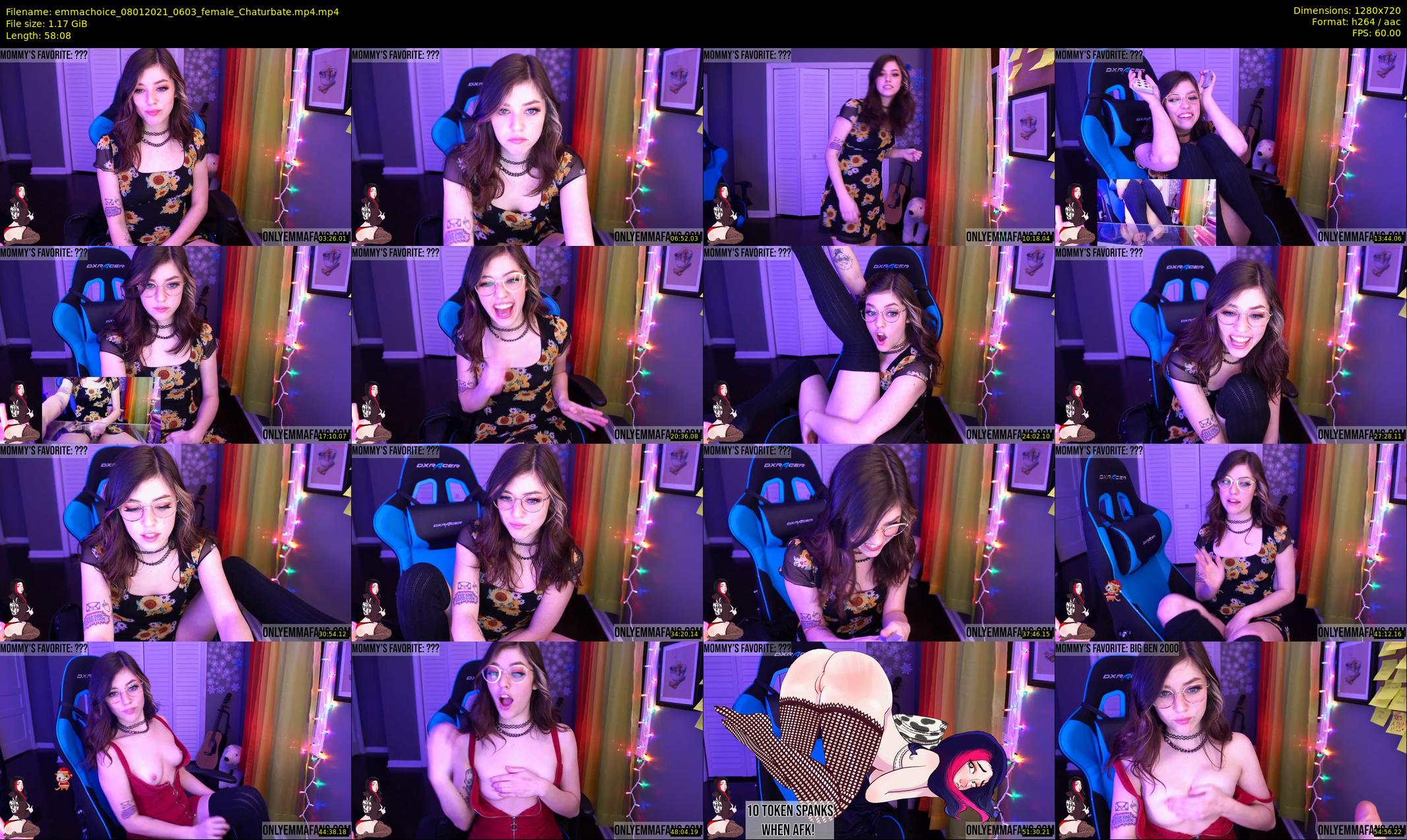 emmachoice — 59 minute Chaturbate female cam show recording, 720p, Jan 8, 2021