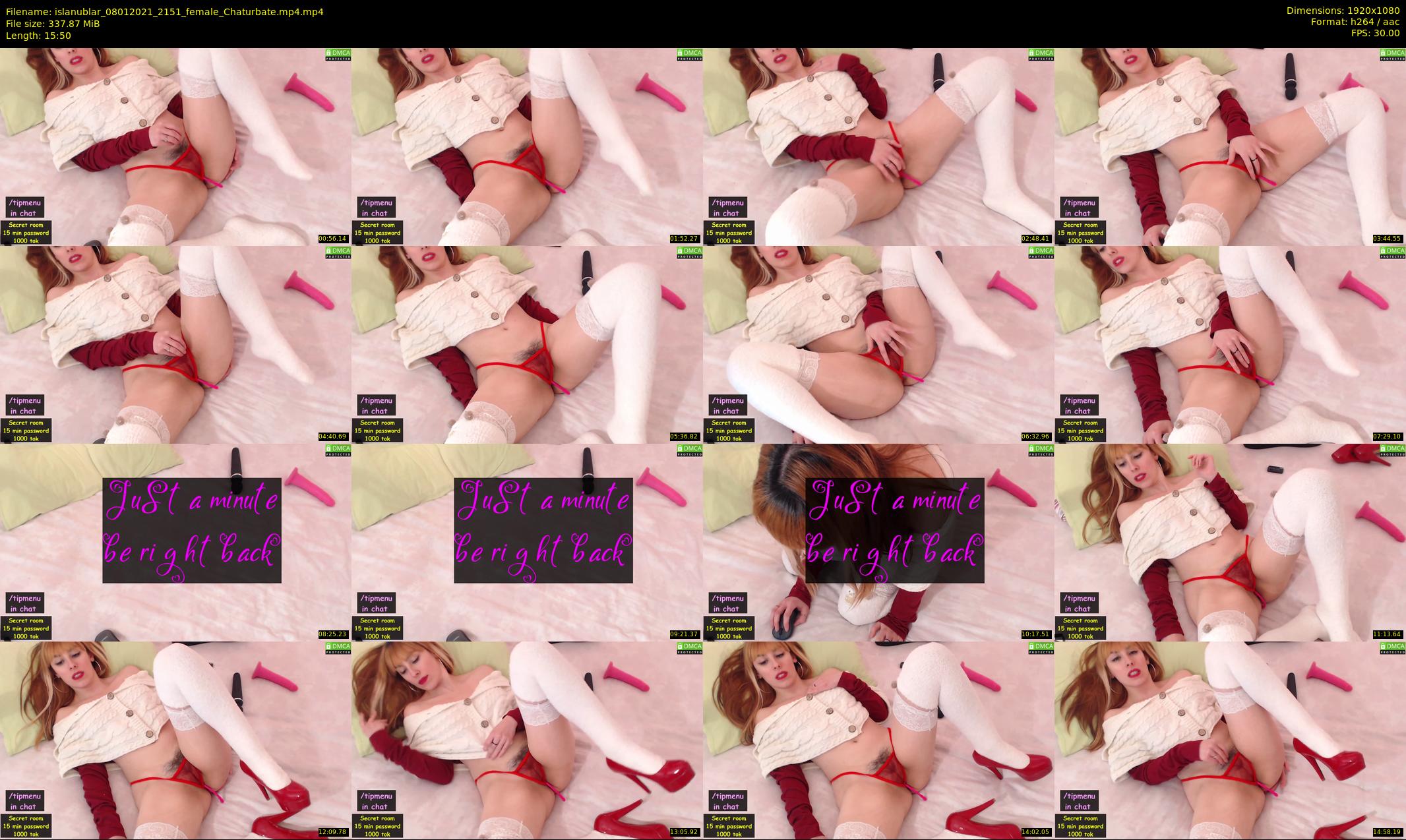 islanublar — 16 minute Chaturbate female cam show recording, 1080p, Jan 8, 2021