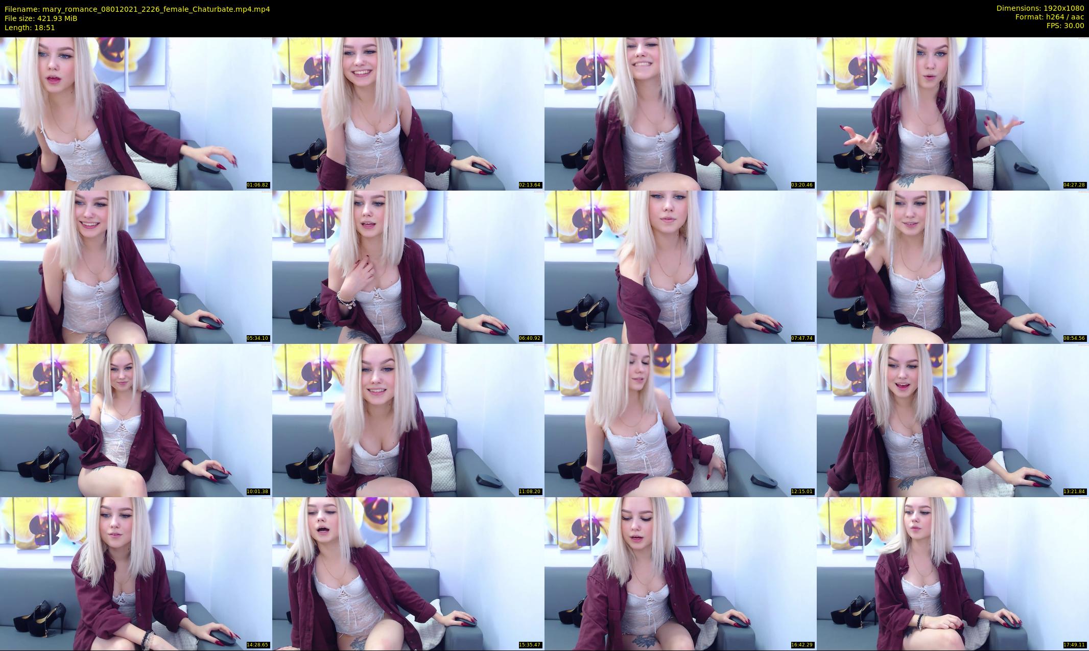mary_romance — 19 minute Chaturbate female cam show recording, 1080p, Jan 8, 2021